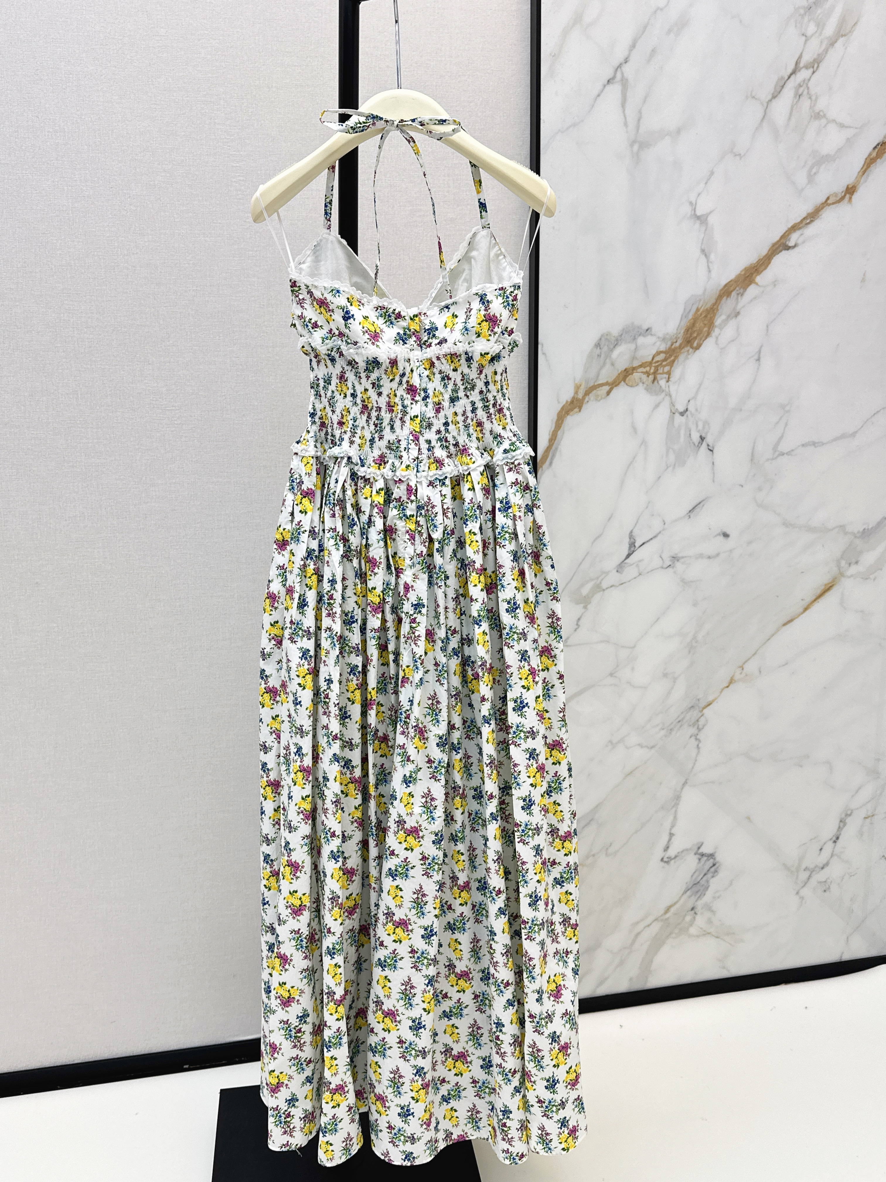 Dolc 26ss print  halter neck dress