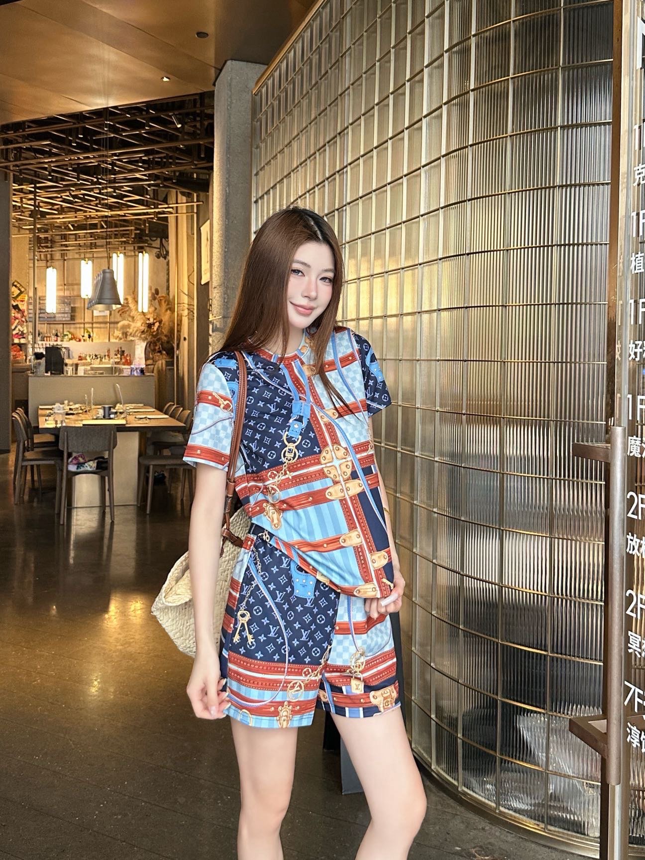 Loui 26ss print monogram suit