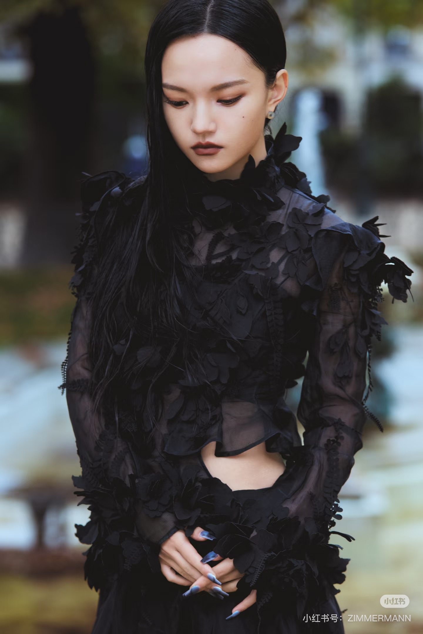 Zimm 26ss 3d floarl cropped top