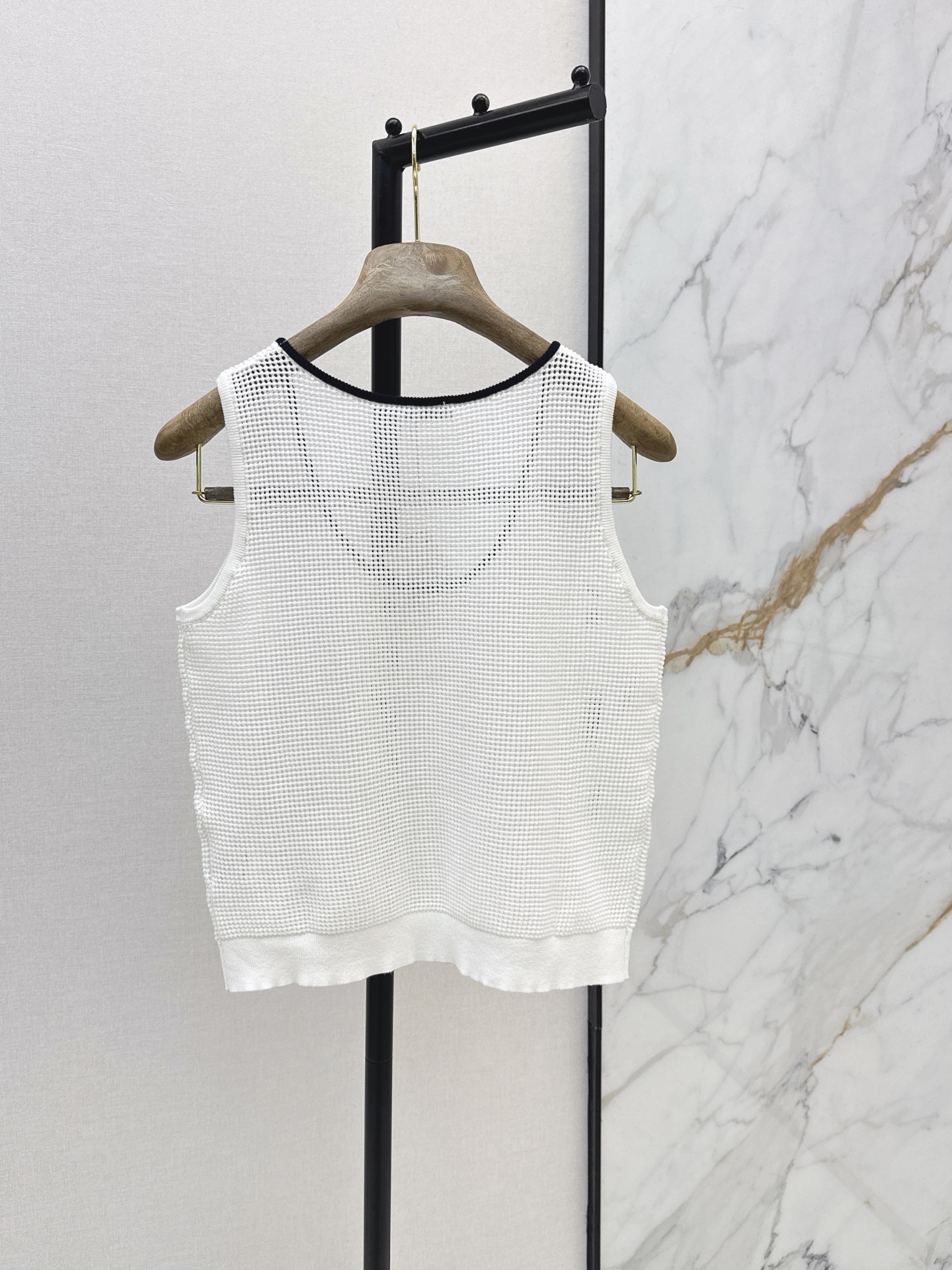 Brun 26ss hollow knit vest