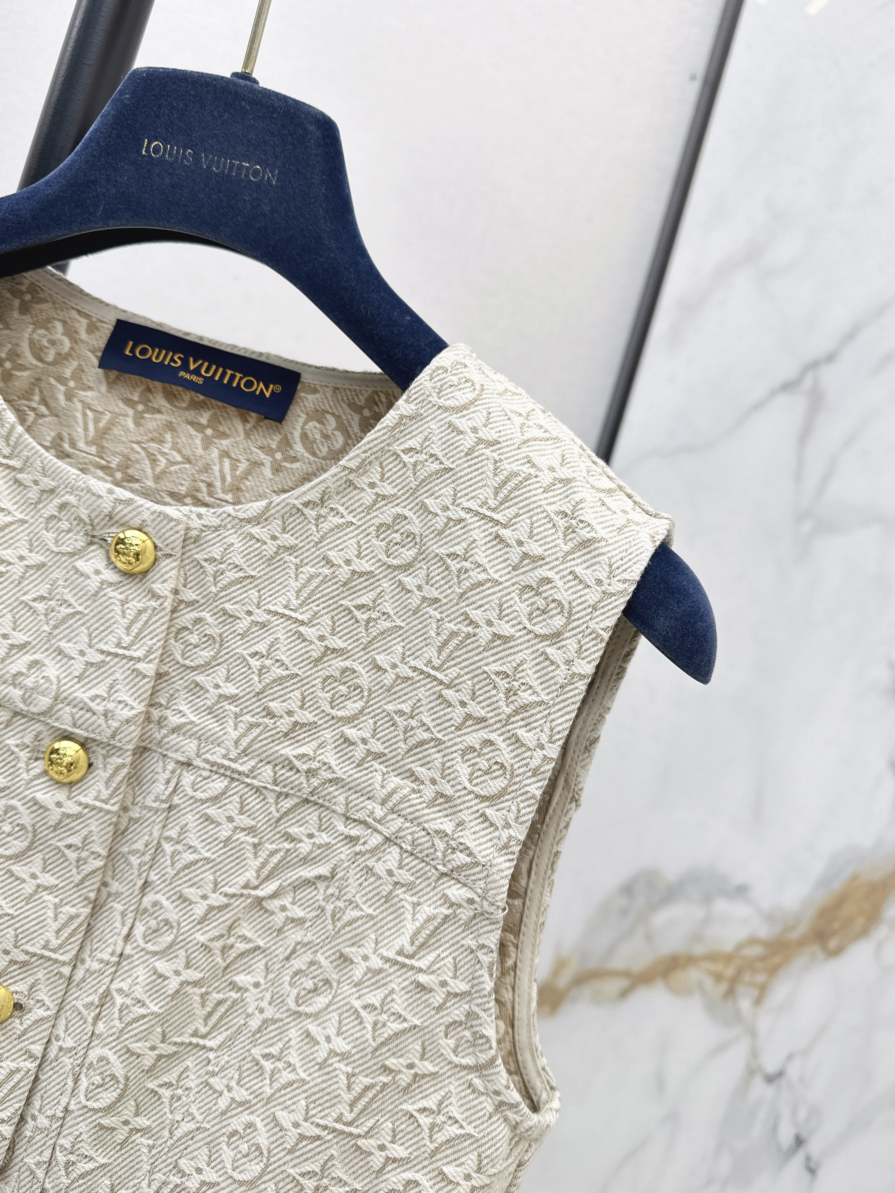 Loui 26ss jacquard denim dress