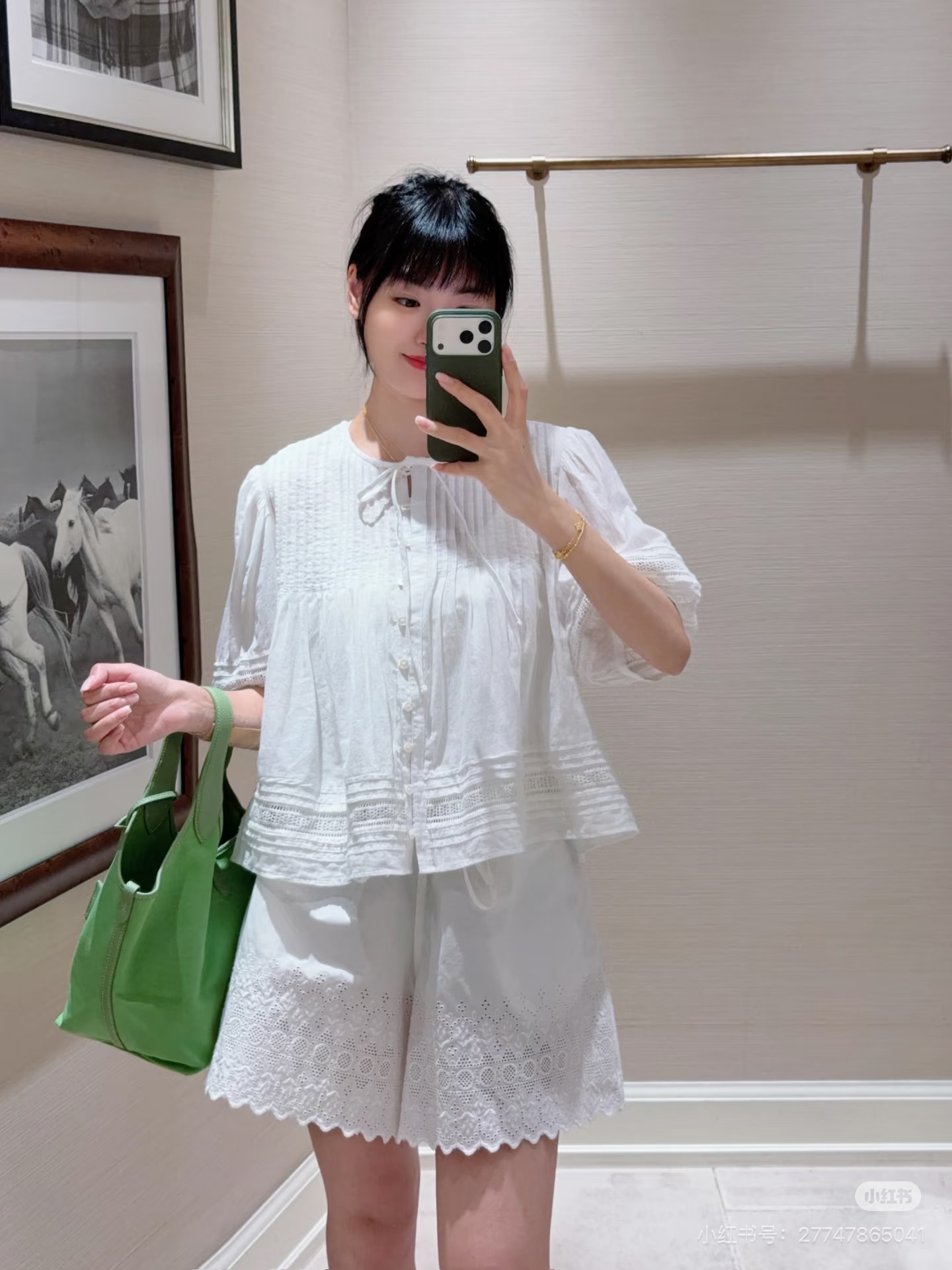 Ralp 26ss hollow lace shirt