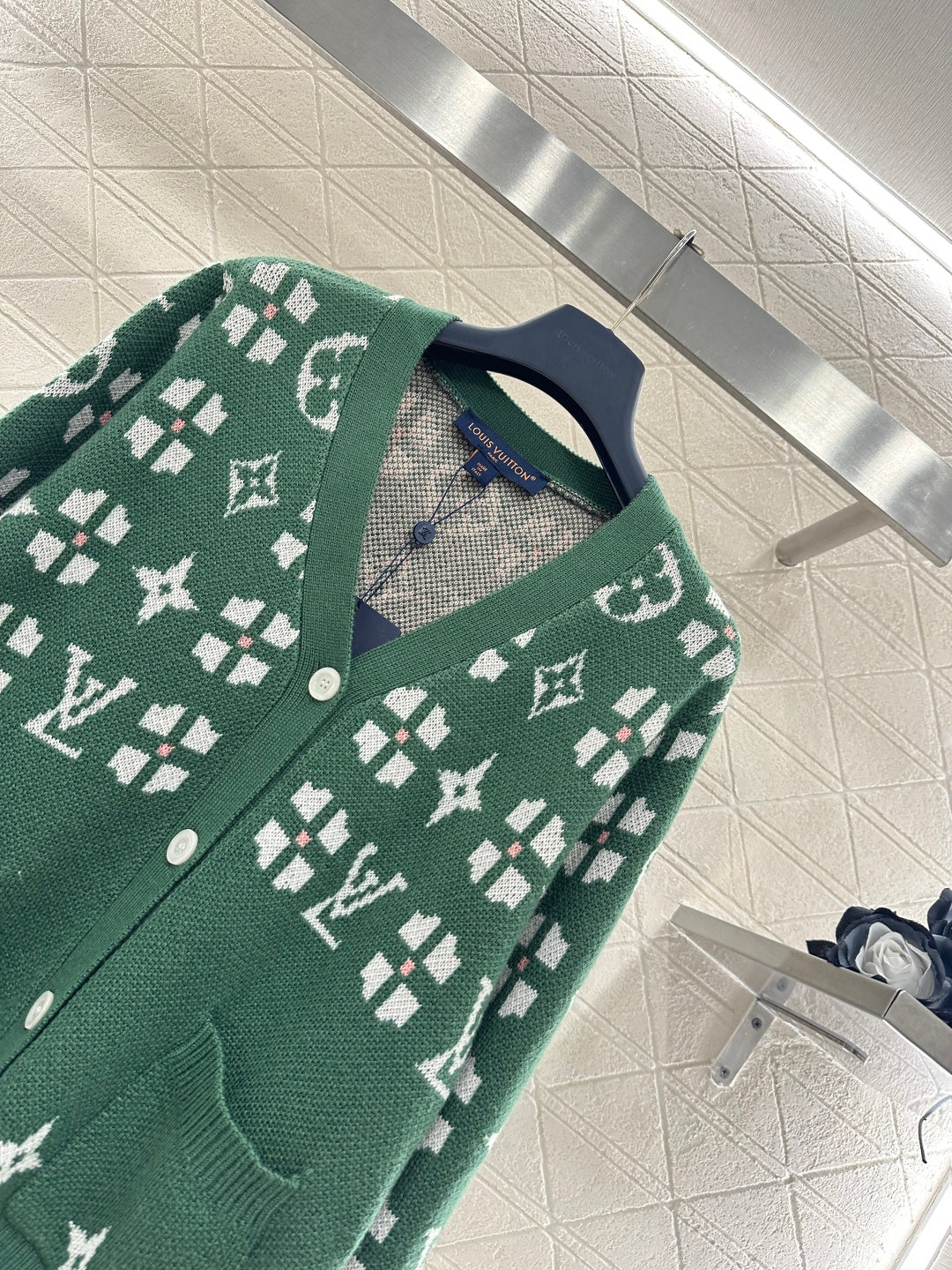 Louis 26ss jacquard knit cardigan