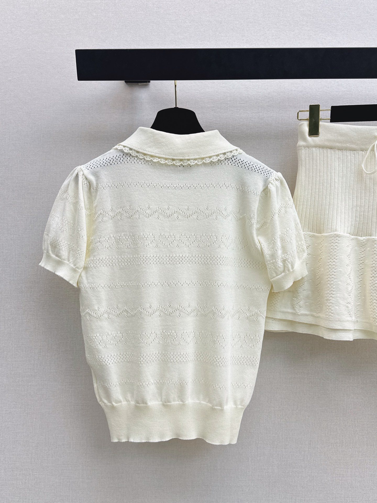 Chan 26ss knit top skirt set