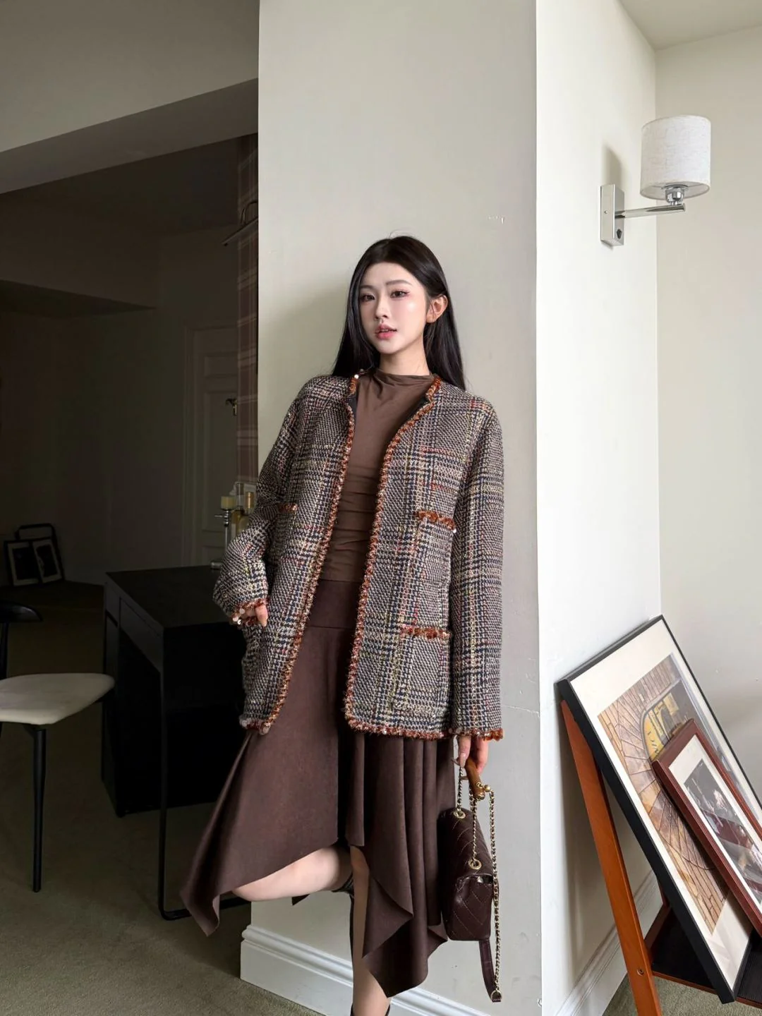 Chan 25fw houndstooth jacket