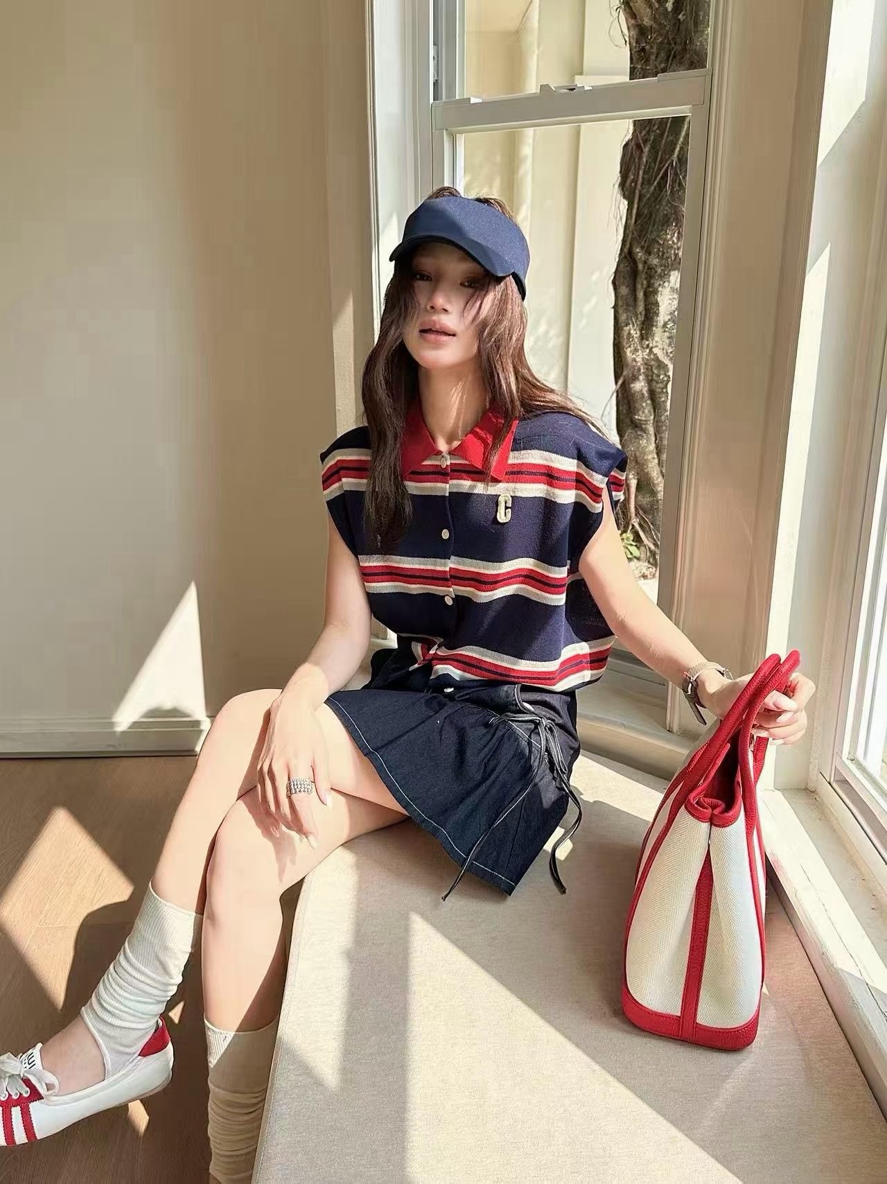 Celi 26ss sleeveless knit cardigan