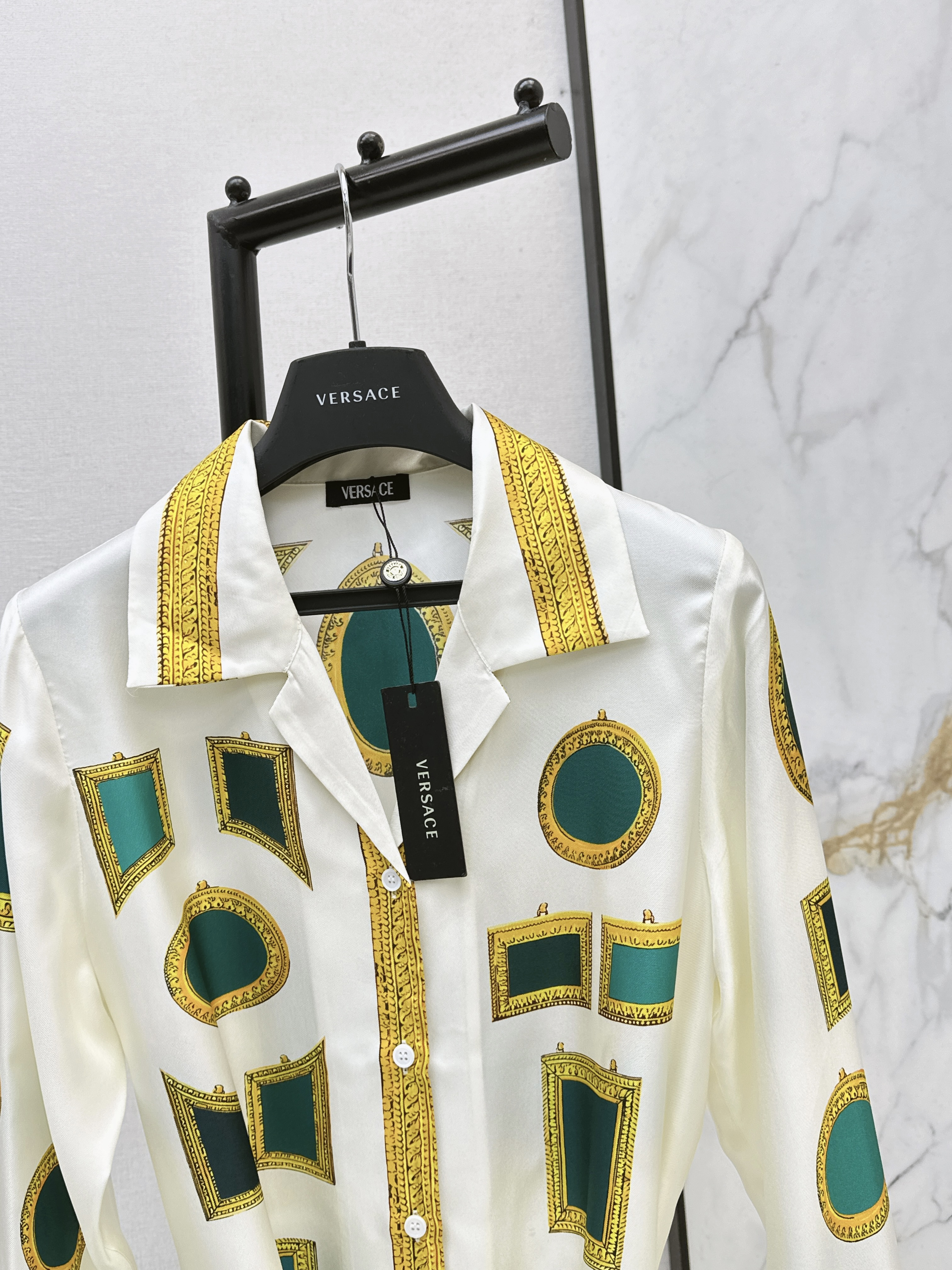 Ver 26ss silk print dress