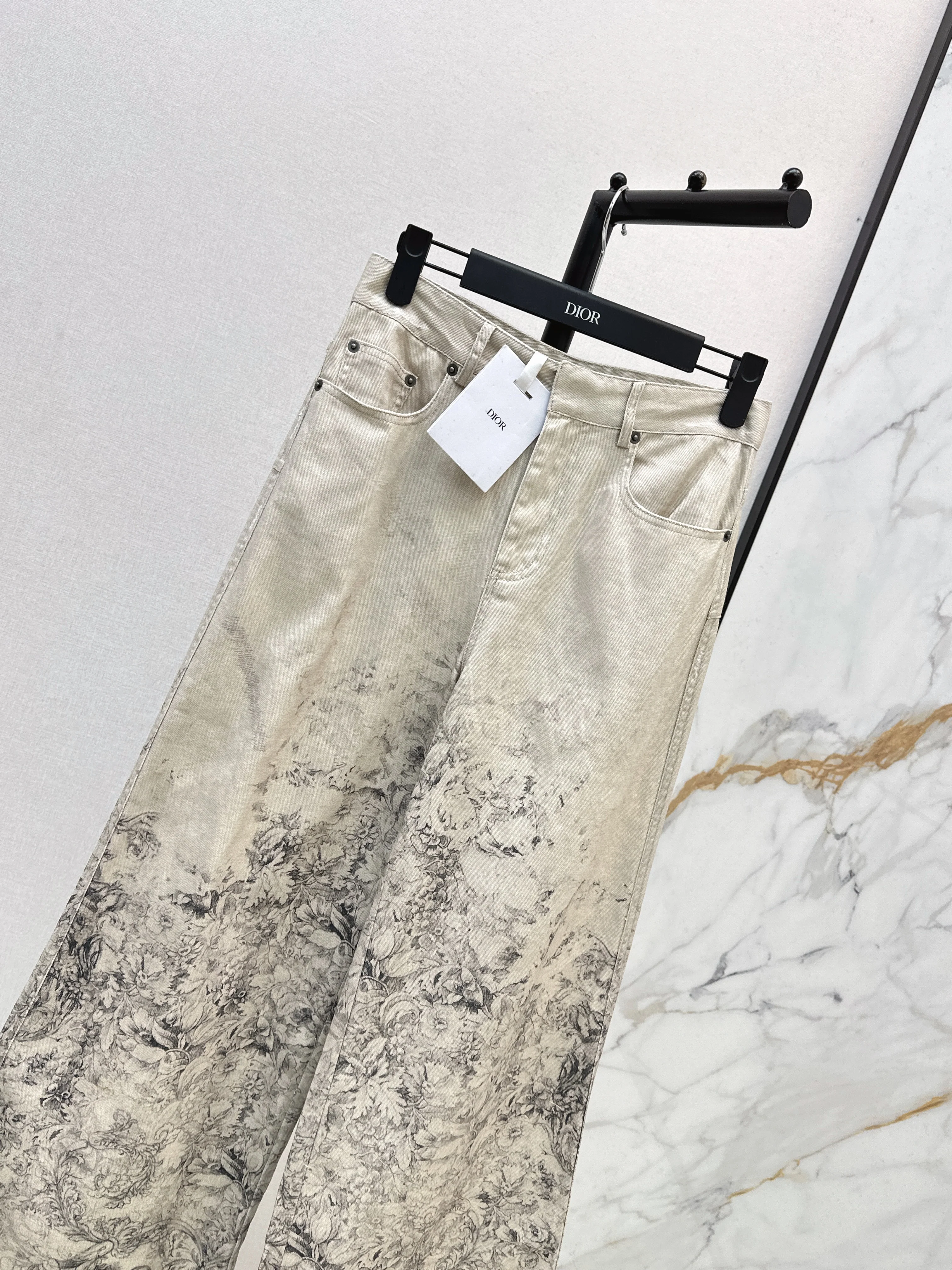 CD 26ss print denim pants
