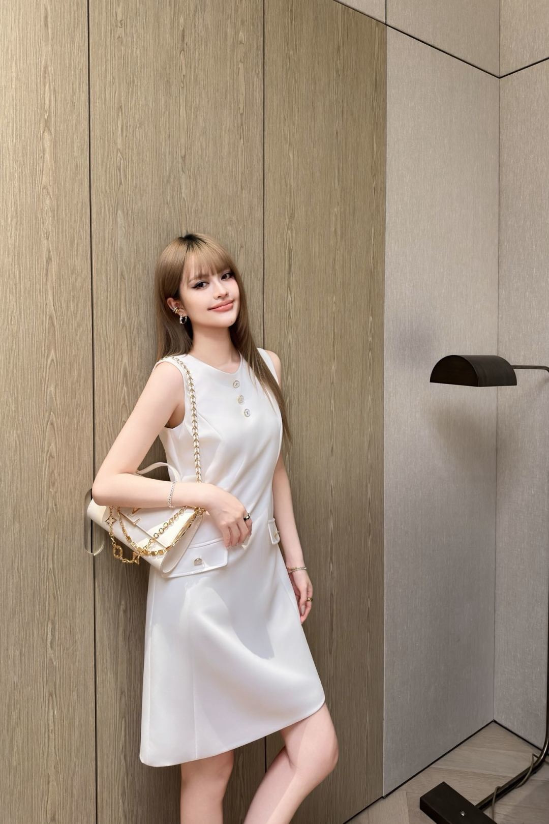 Louis 26SS Sleeveless Shift Mini Dress