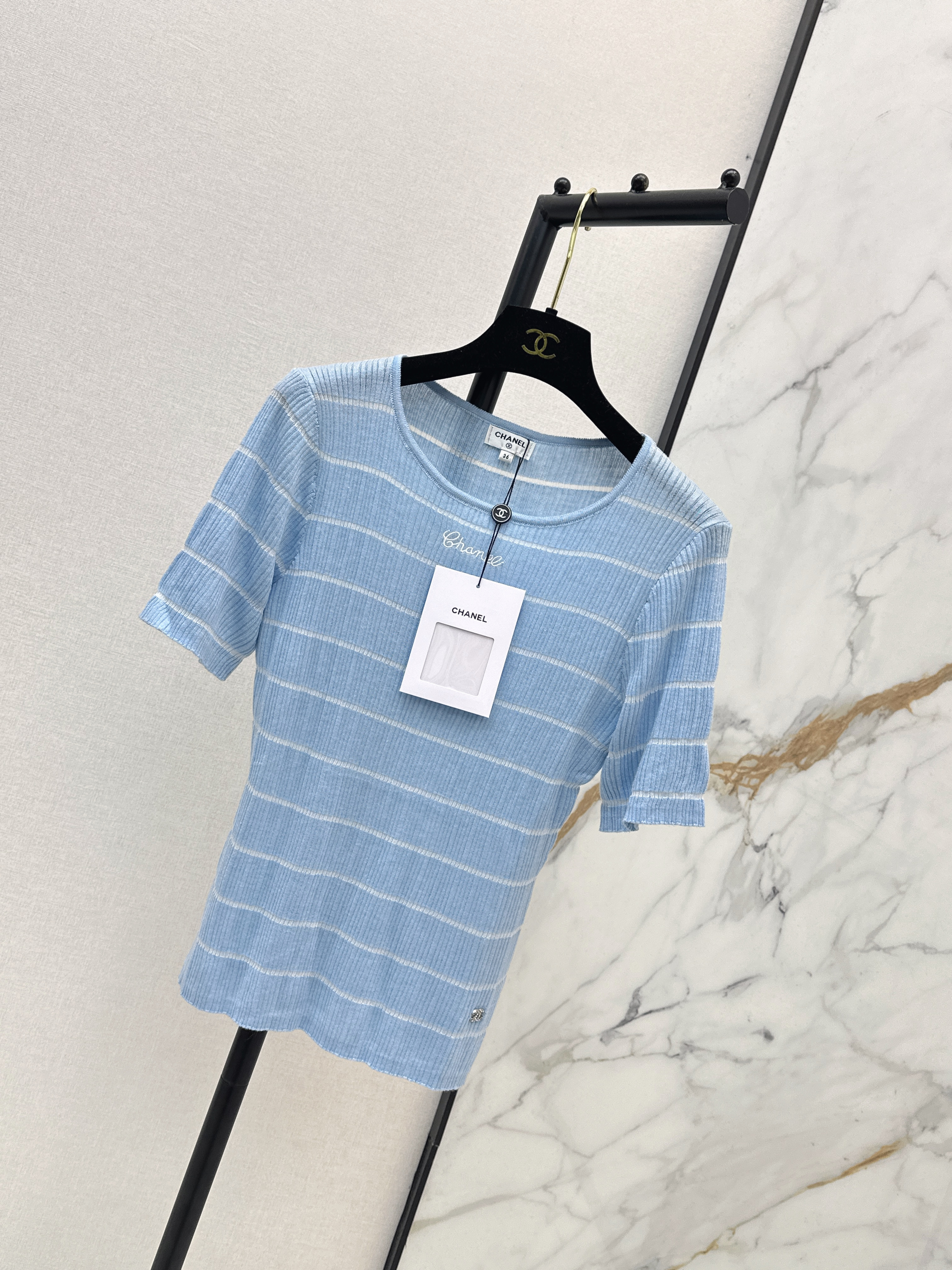 Chan 26ss stripe knitwear
