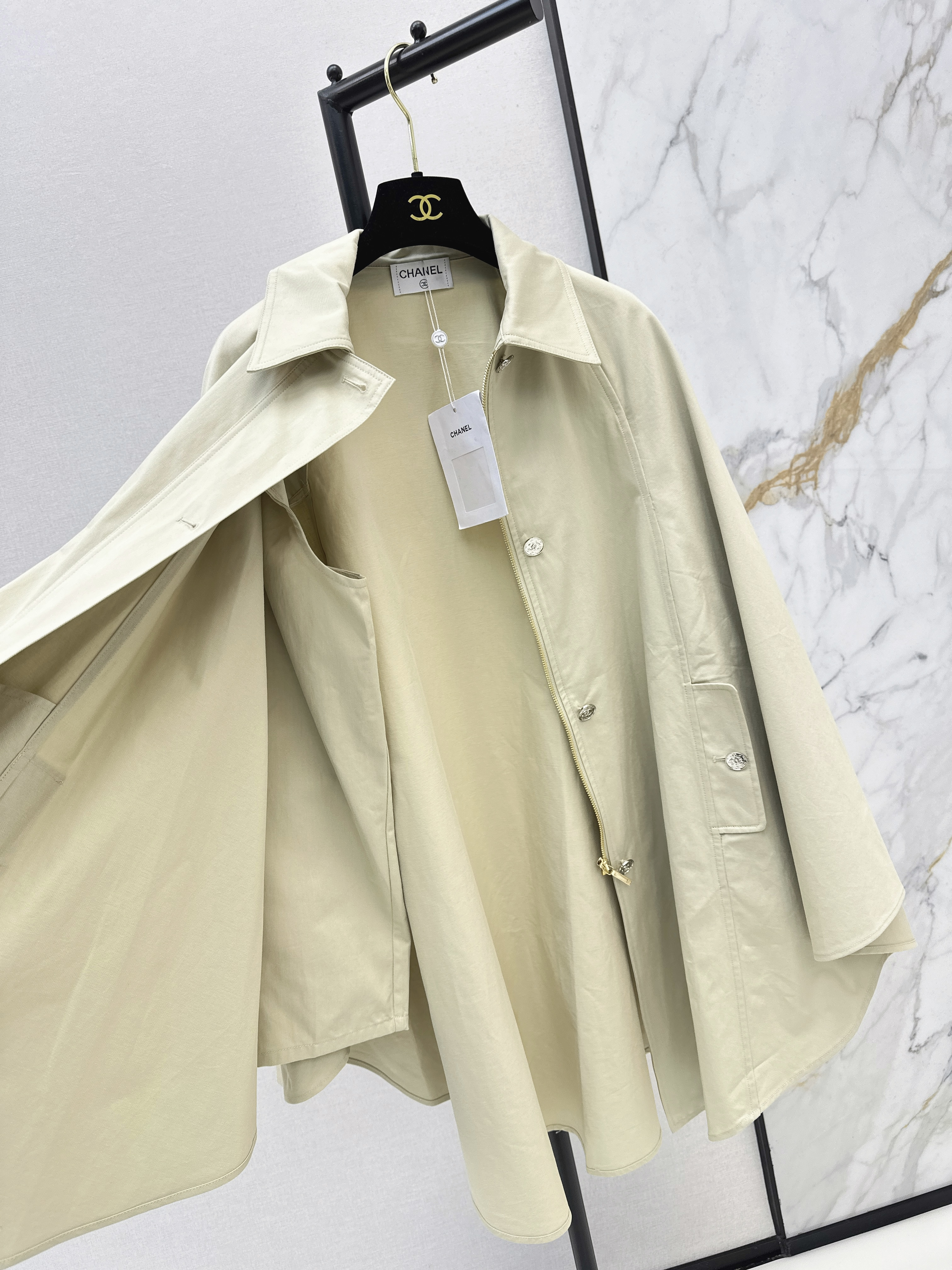 Chan 26ss cape trench coats
