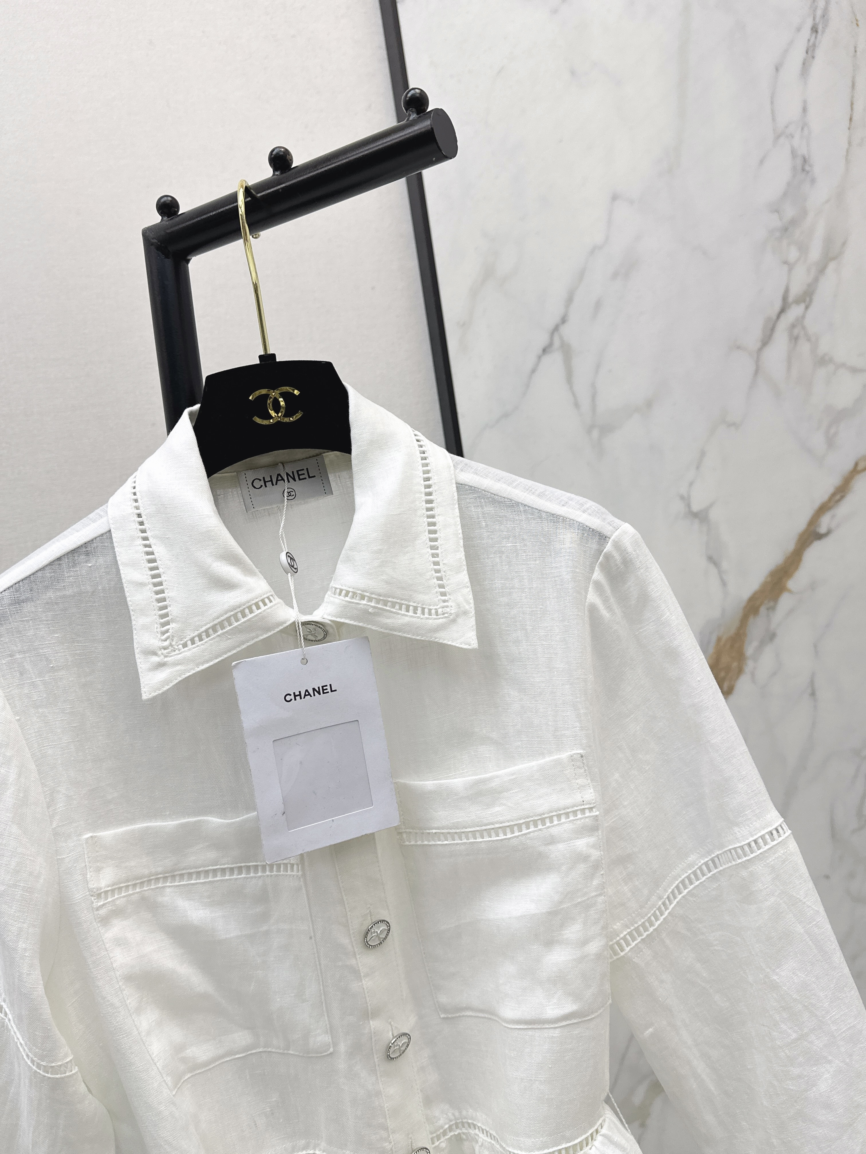 Chan 26ss belted shirt