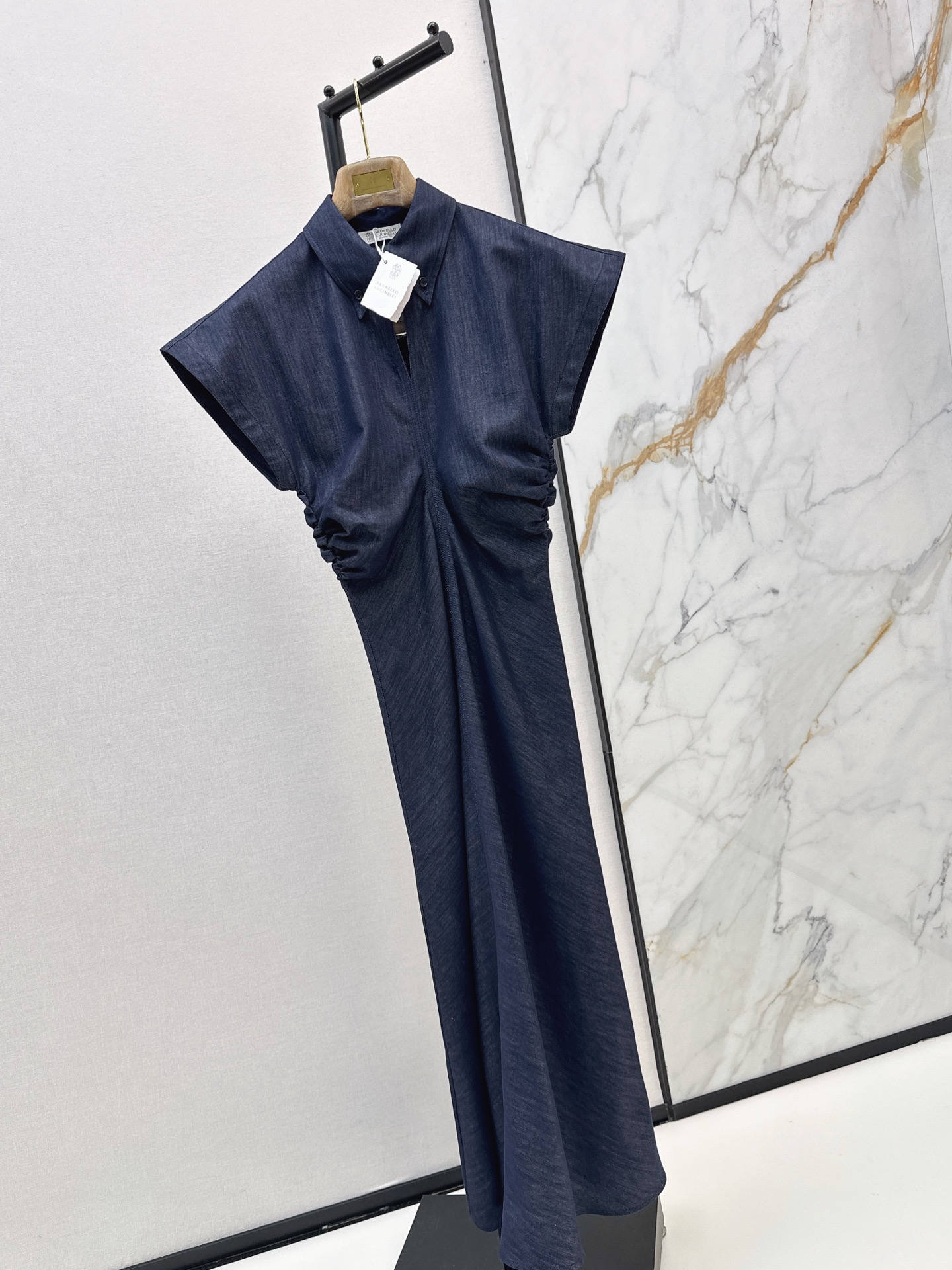 Brun 26ss denim folds dress