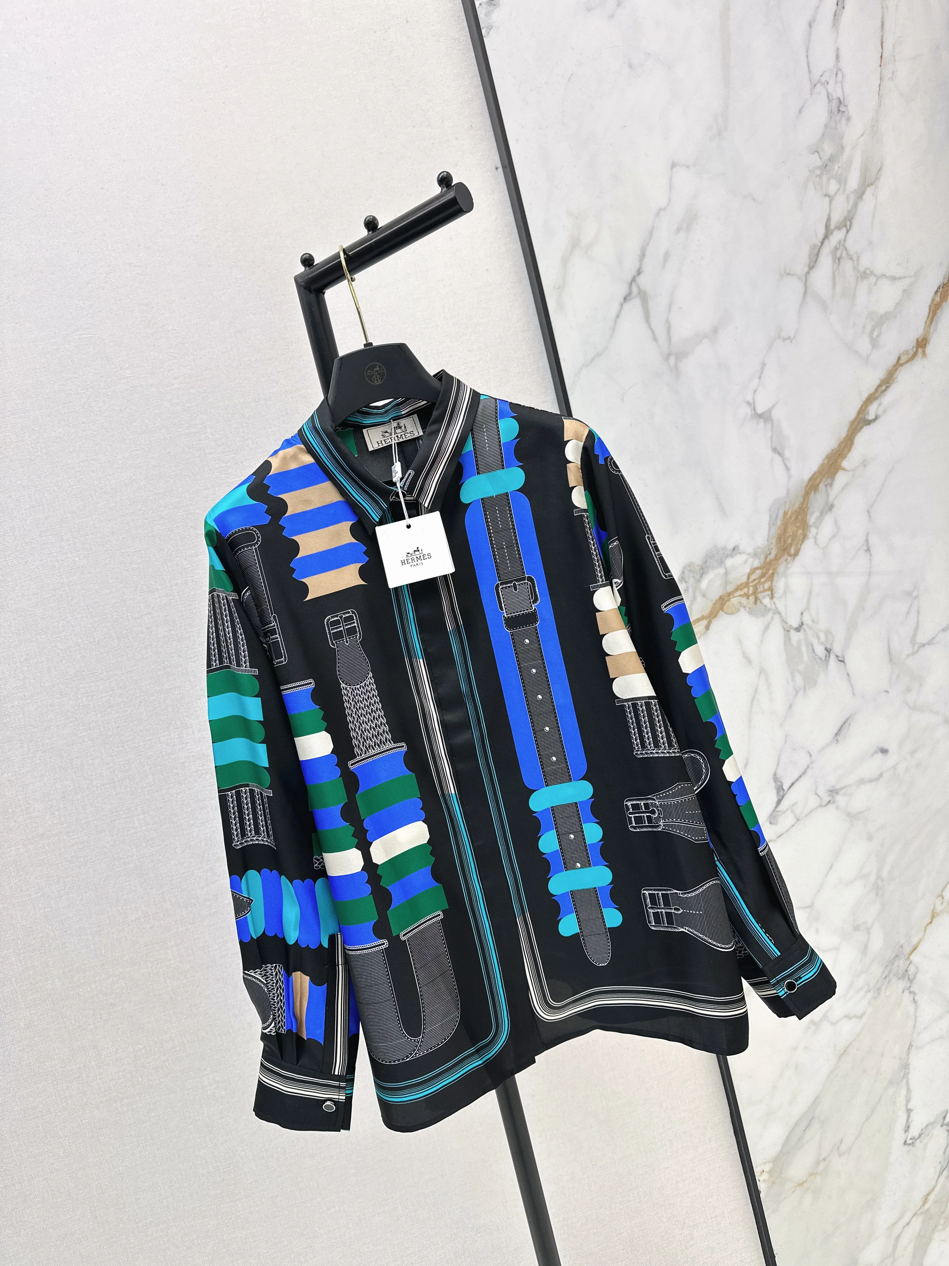 Herm 26ss print silk shirts