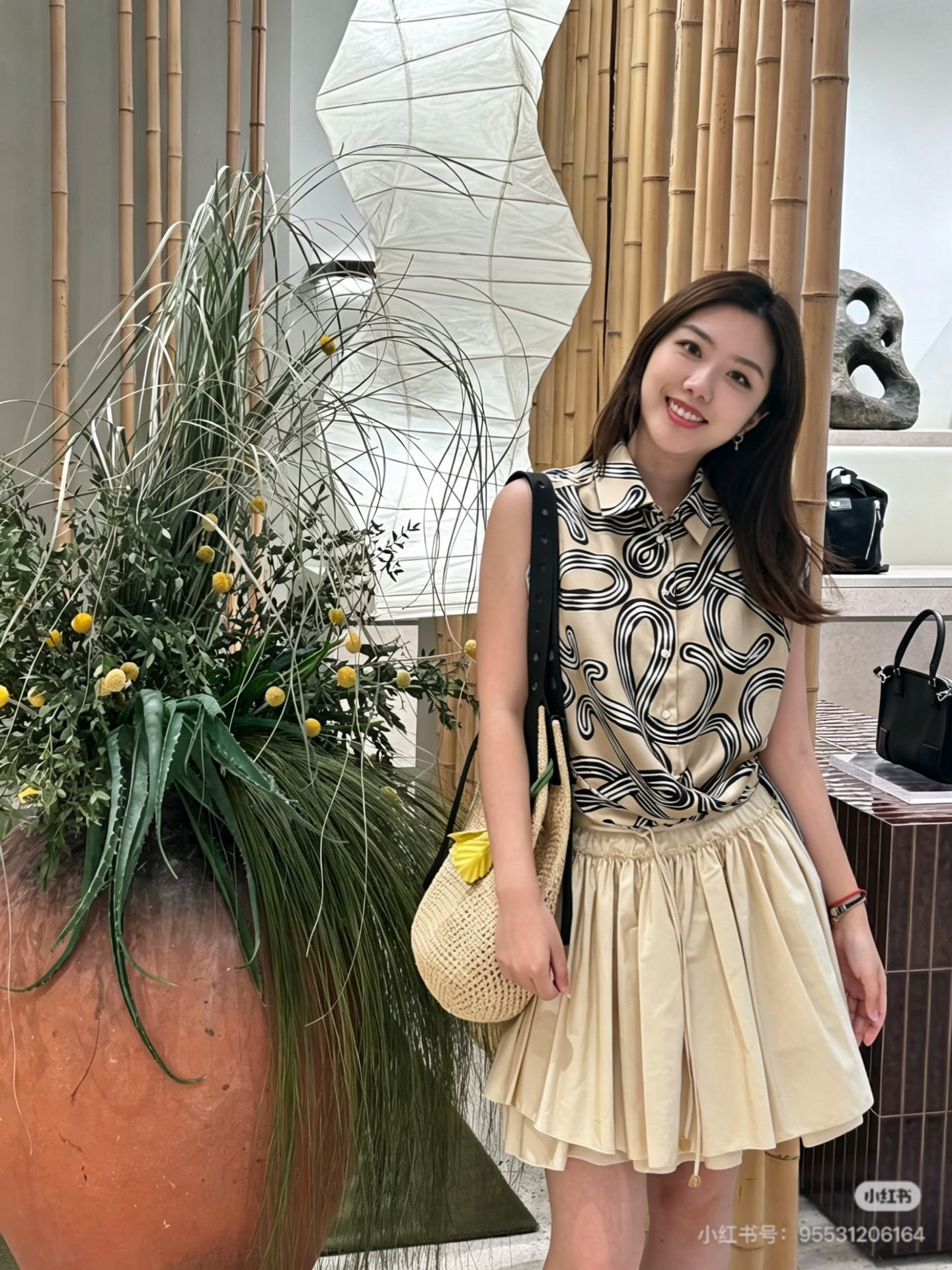 Loe 26ss print silk shirt