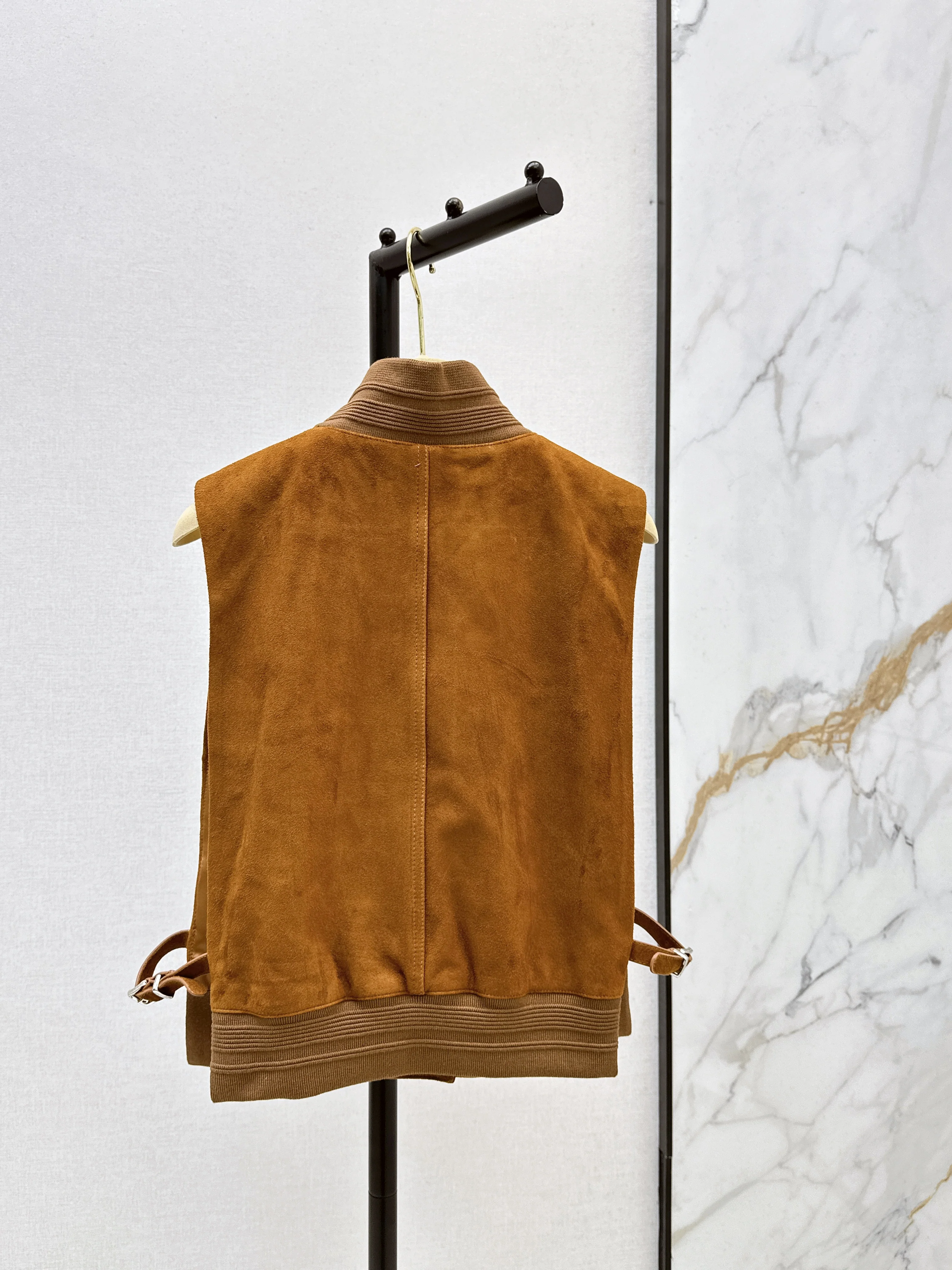 Miu 26ss suede vest jacket