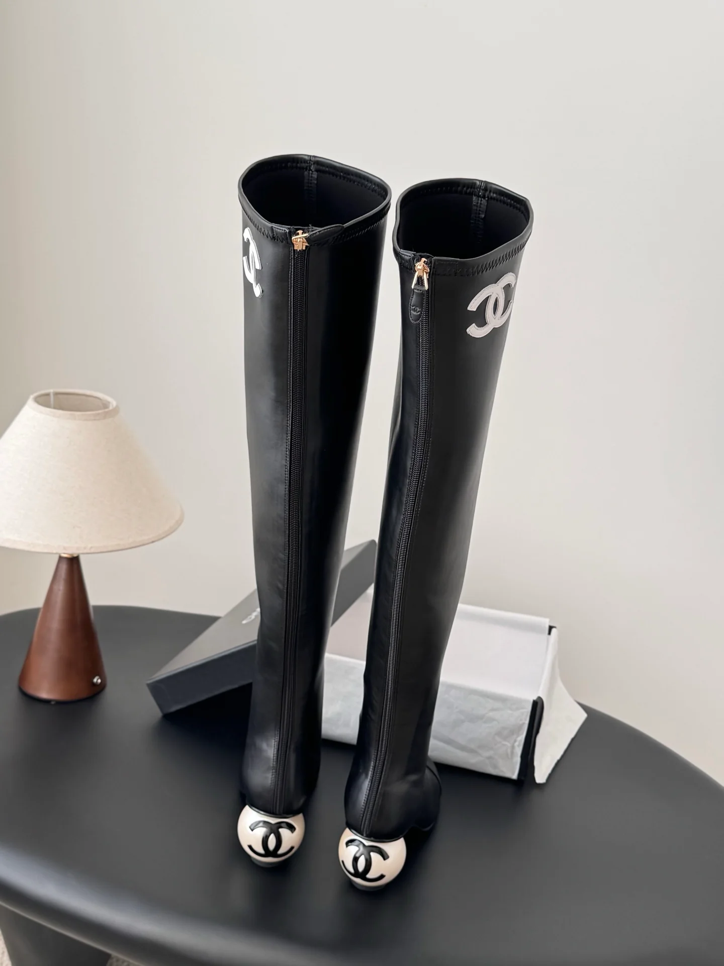 Chan 25fw over the knee boots