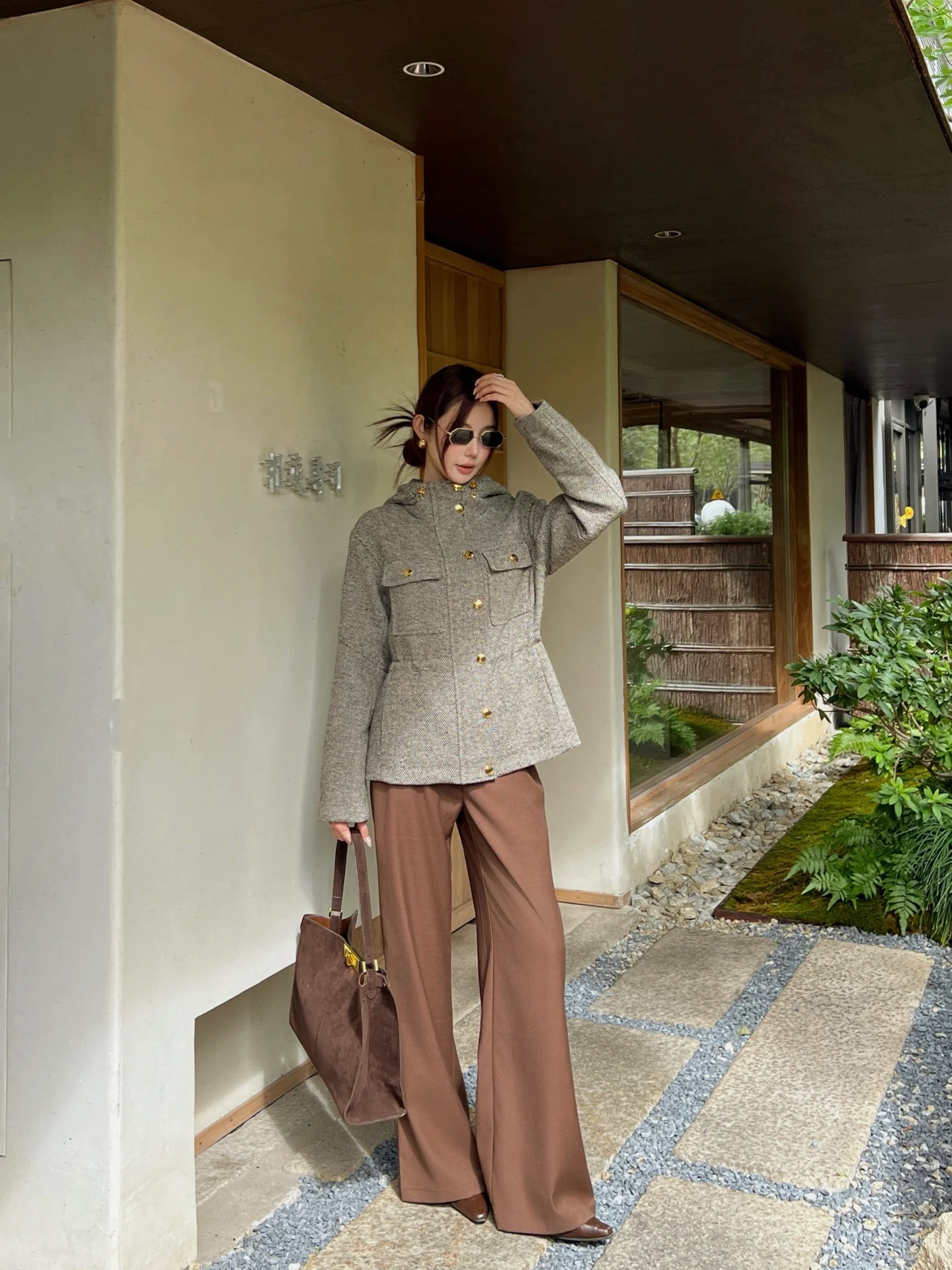 Monc 26ss drawstring hooded jacket