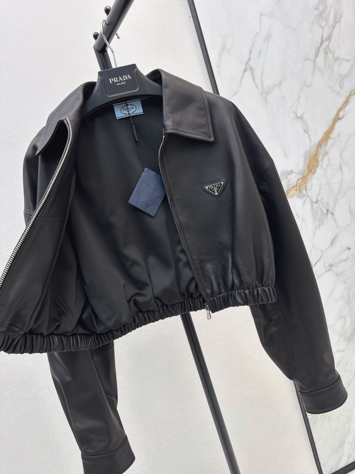 Pra 26ss sheepskin cropped jacket