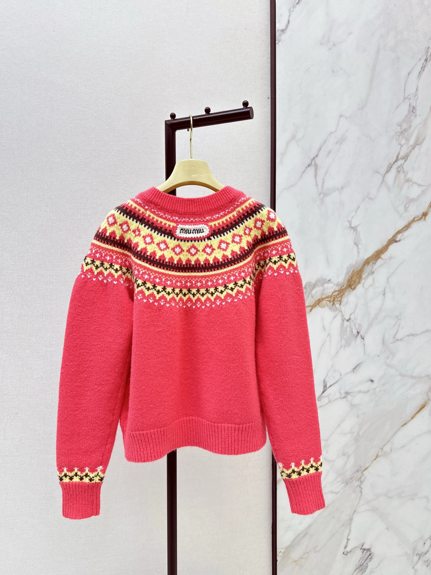 Miu 26ss jacquard cardigan