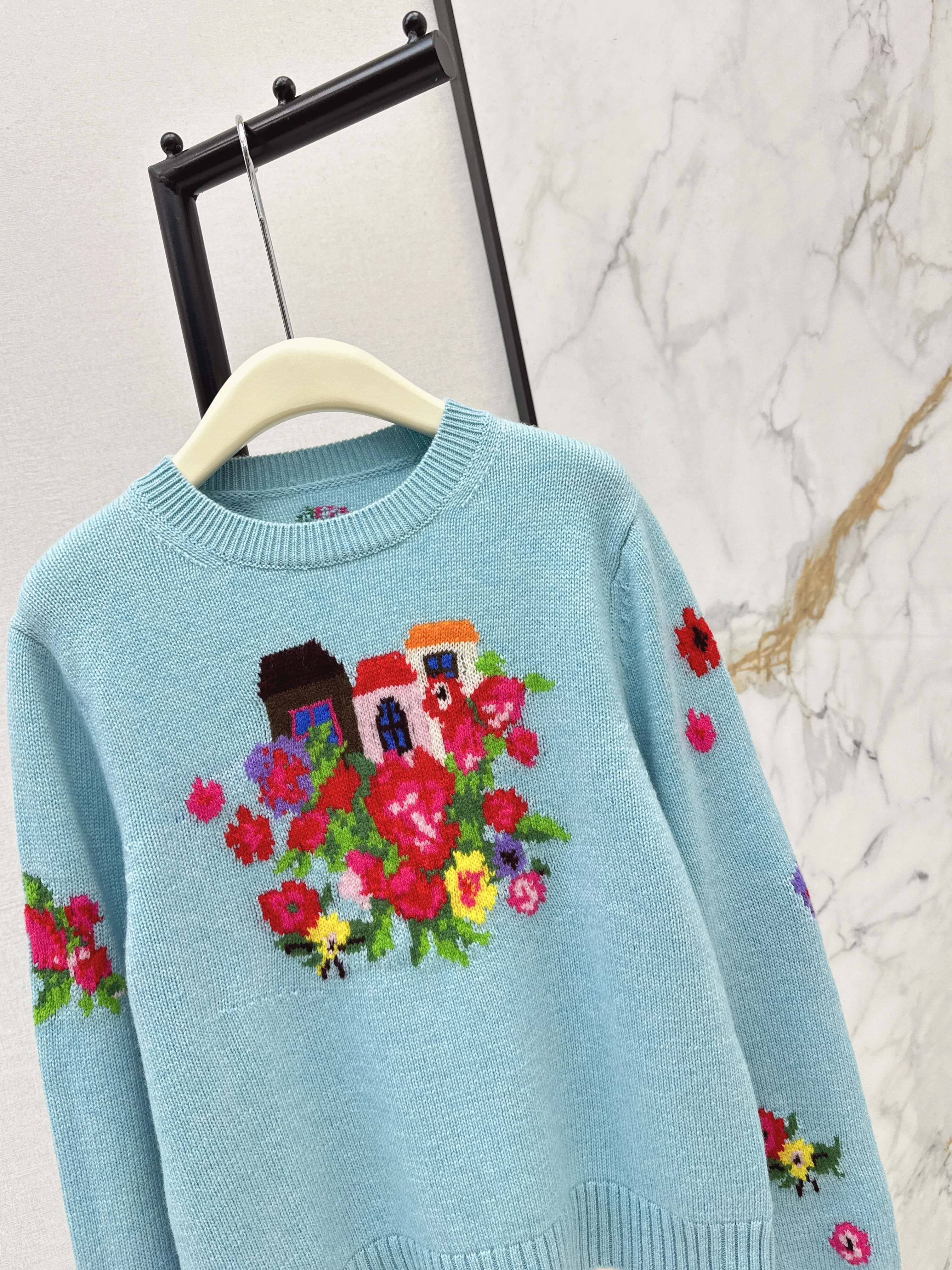 Erdo 26ss intarsia cashmere