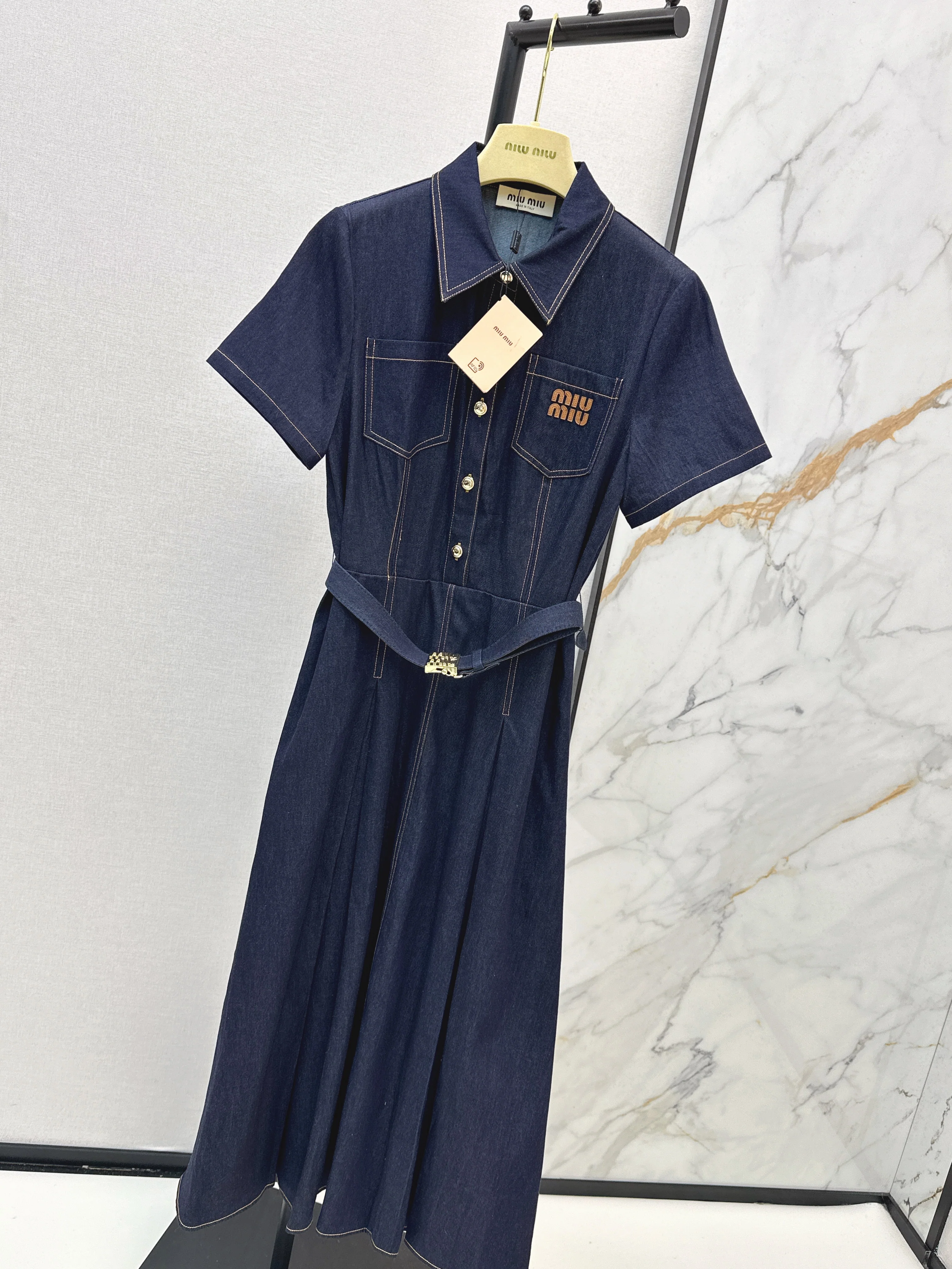 Miu 26ss denim dress