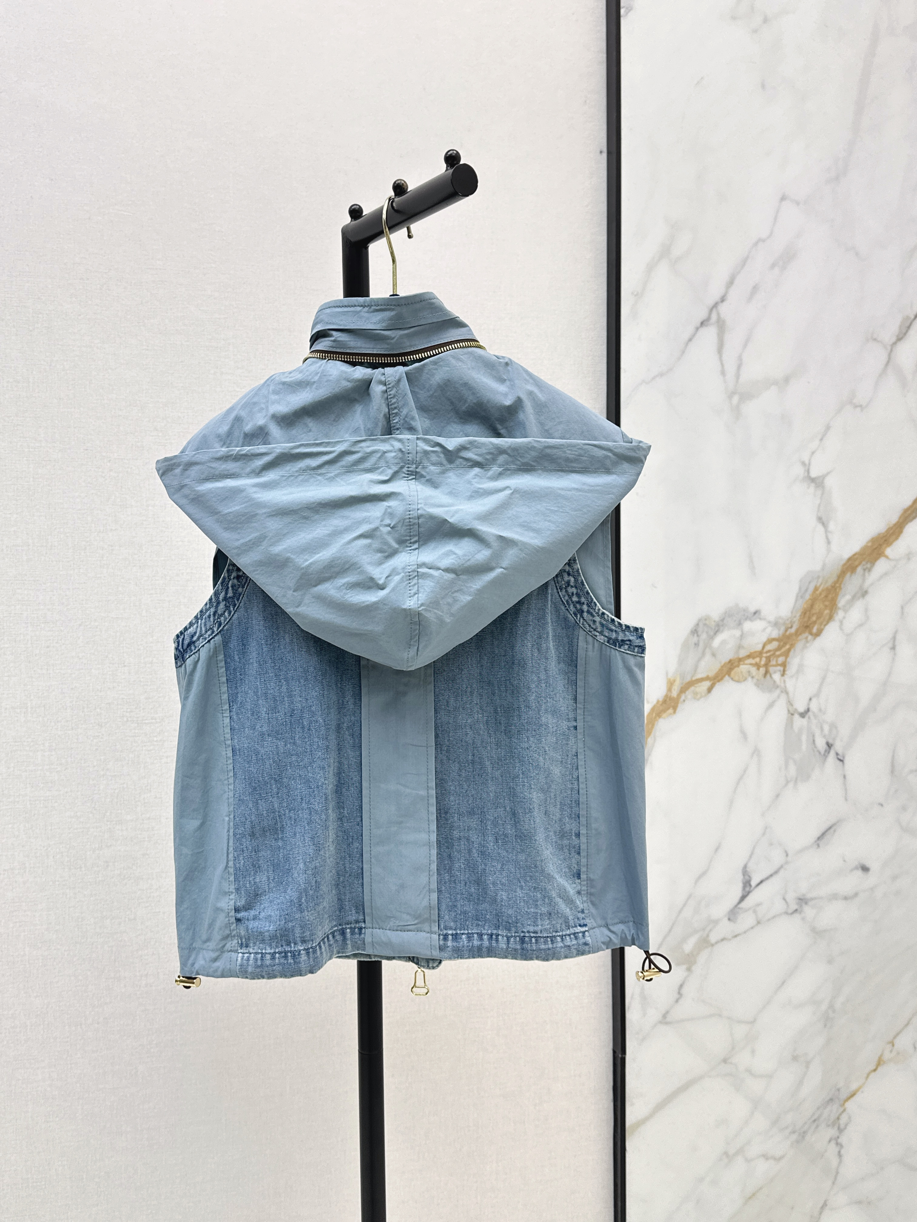 Louis 26SS Washed Utility Denim Vest