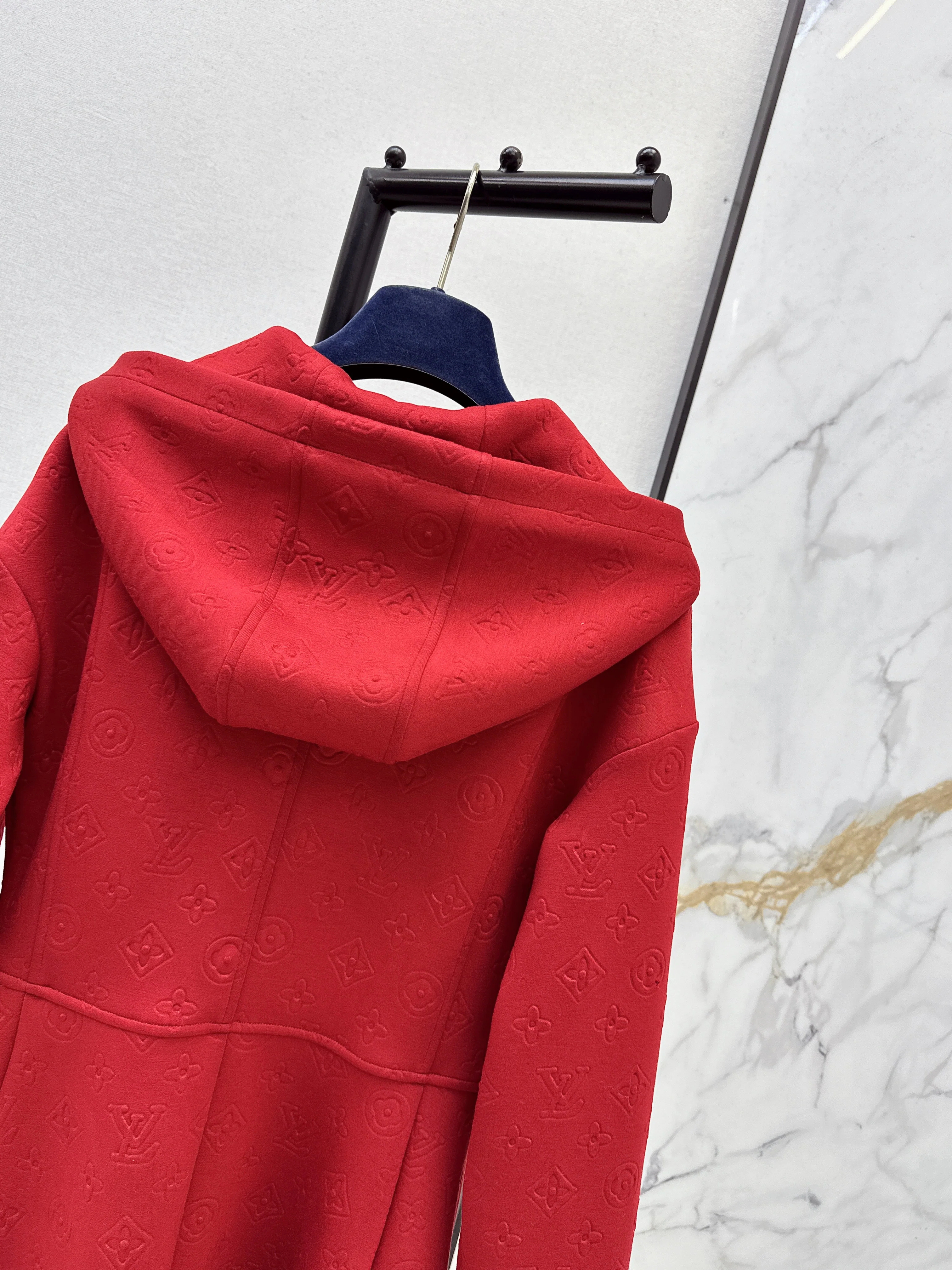 Louis 26ss hooded zip-up sweatshirt dress