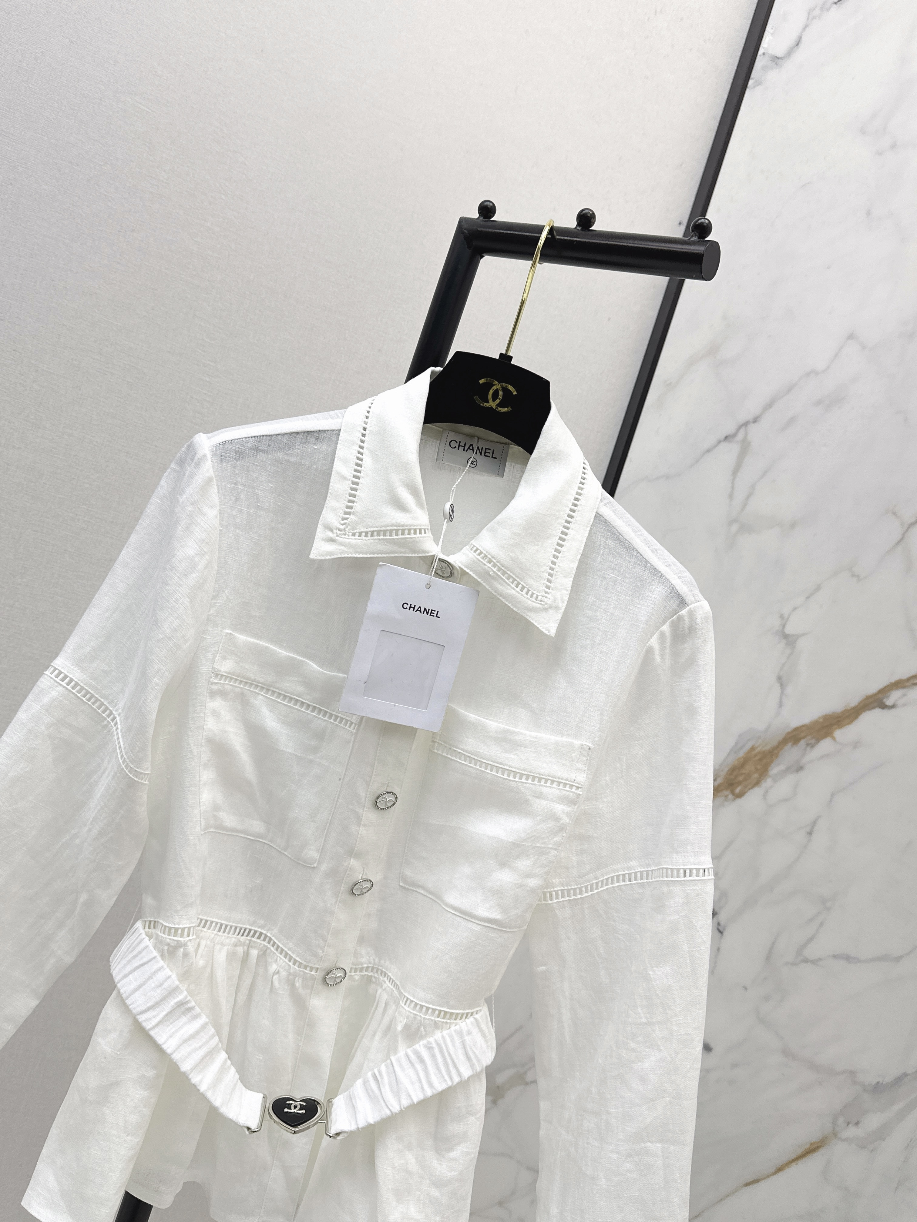 Chan 26ss belted shirt