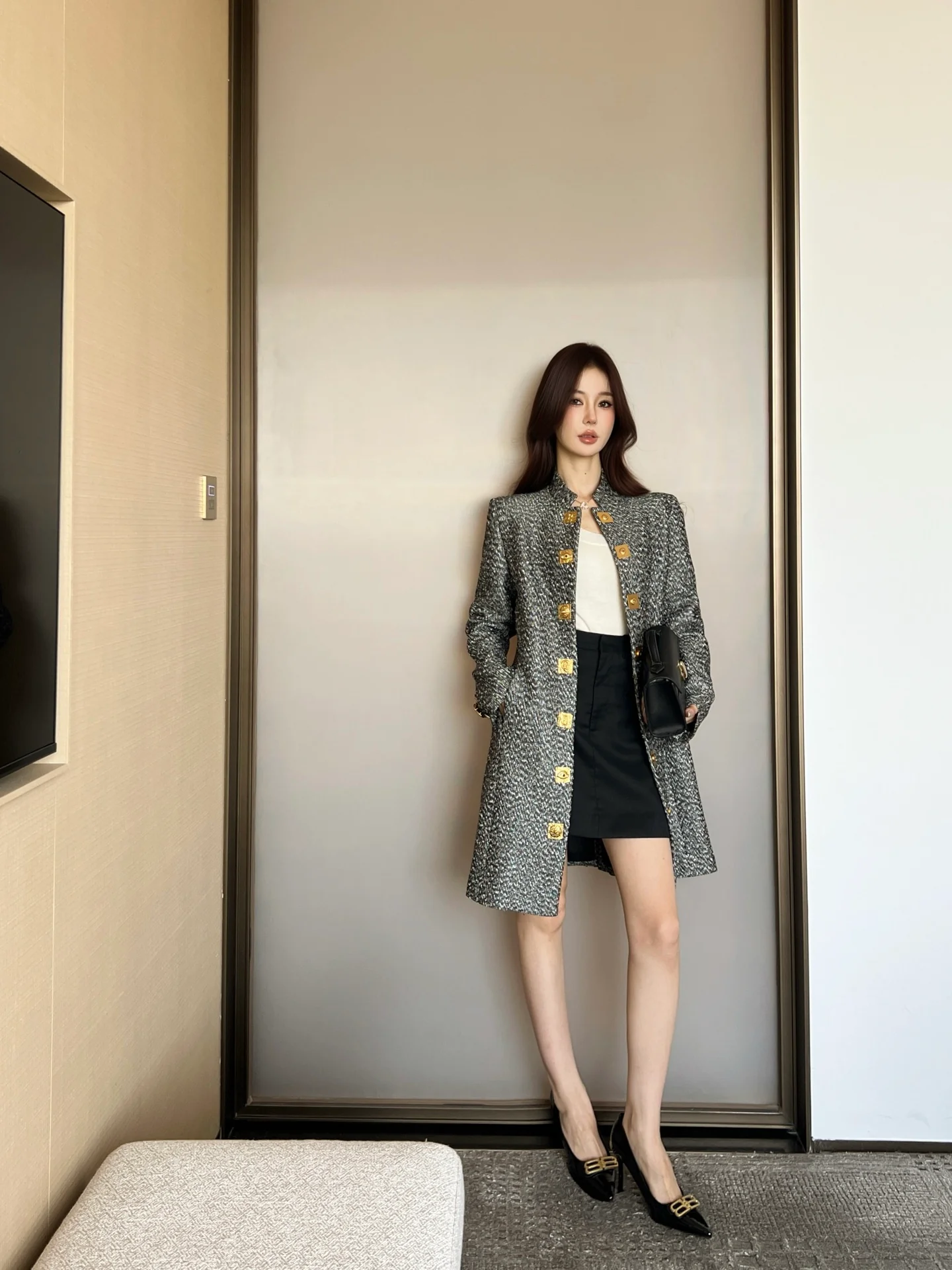 Schl 25fw woven coat