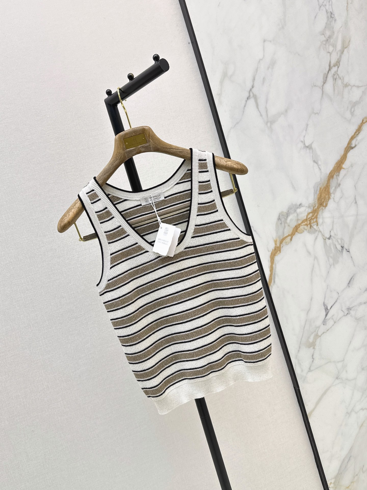 Brun 26ss sleeveless stripe vest