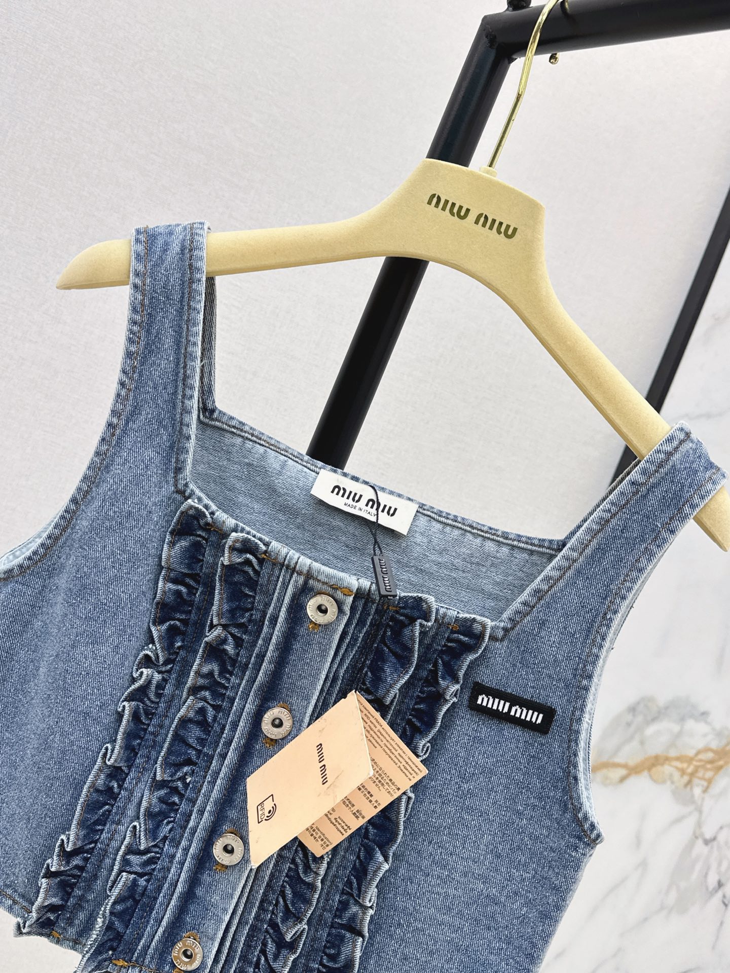 Miu 26ss denim camisole