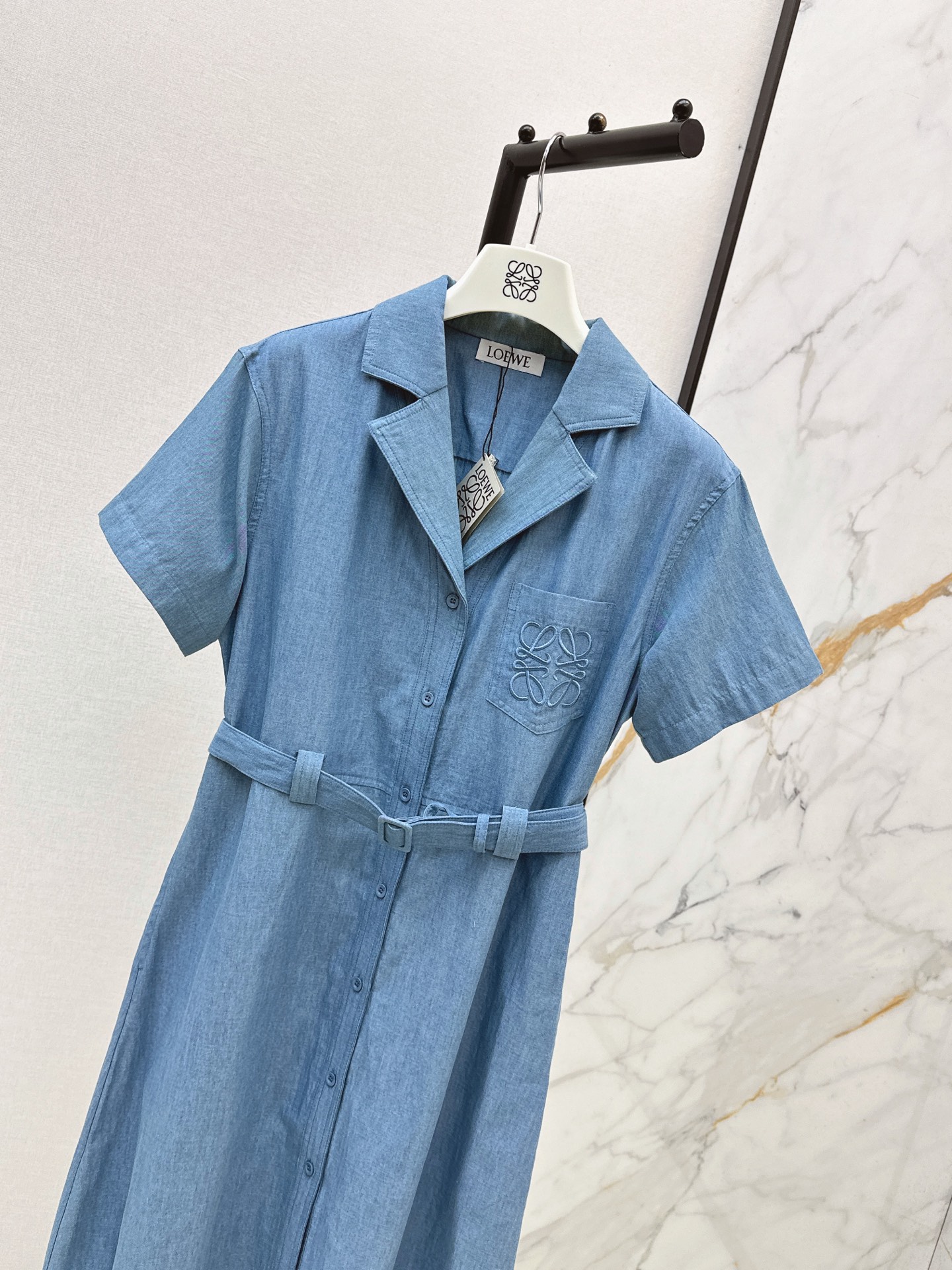 Loe 26ss denim shirt dress