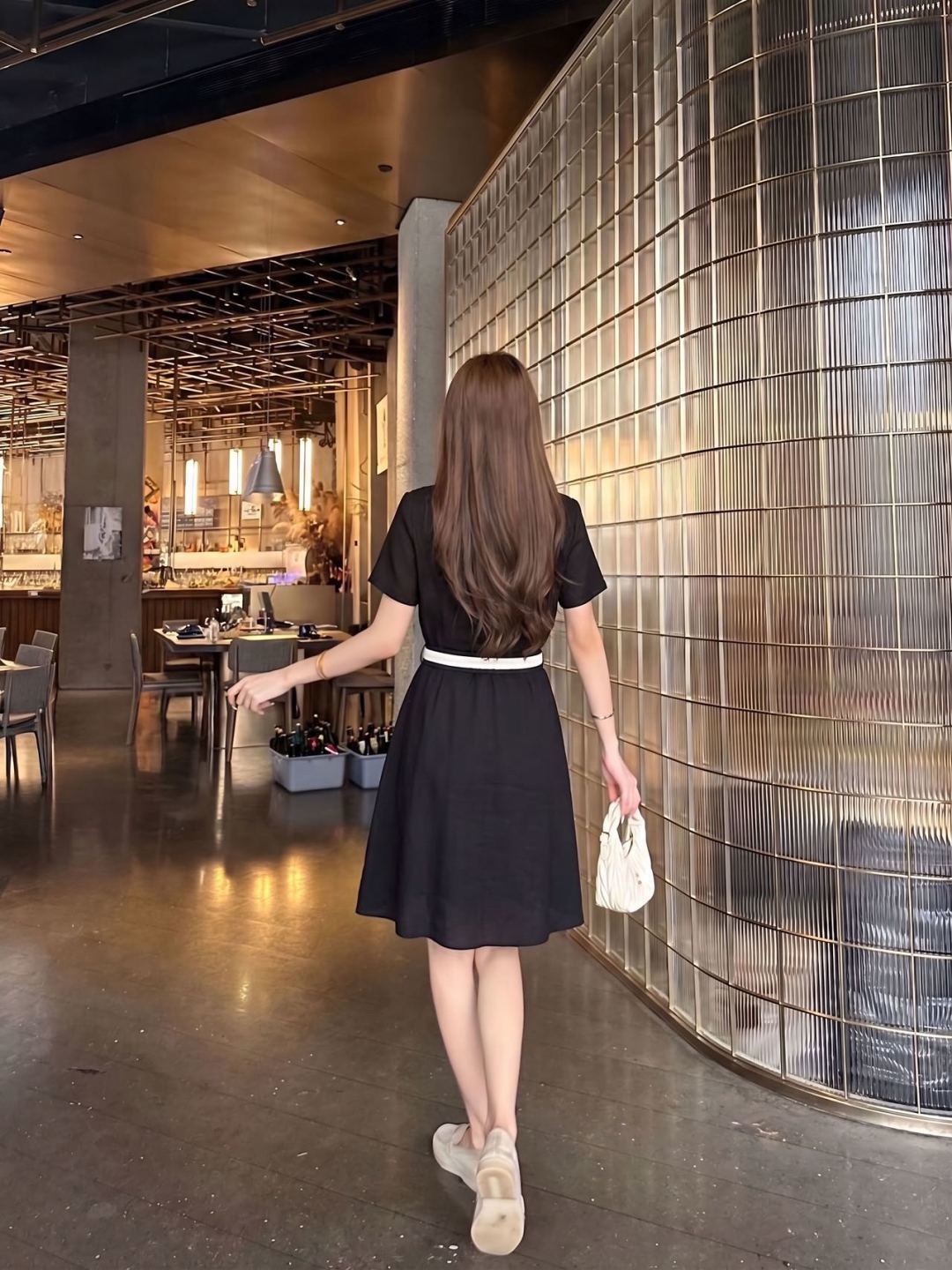 Chan 26ss belted shirt dress