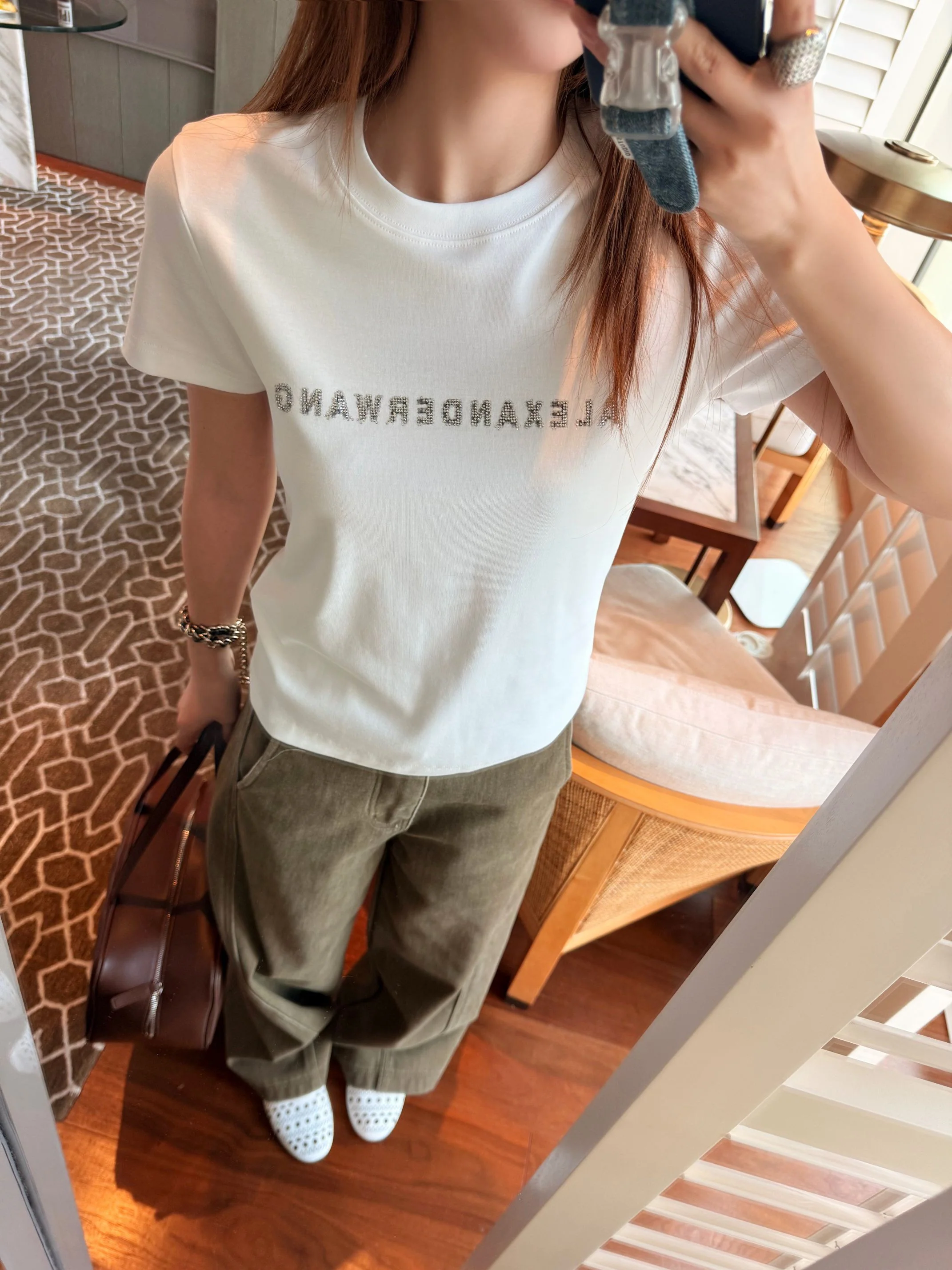 Alex 26ss rhinestone t-shirts