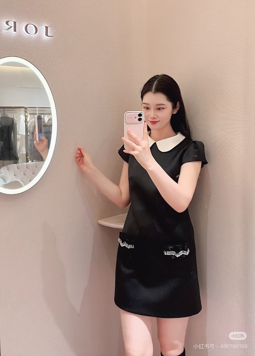 Miu 26ss puff sleeve dress