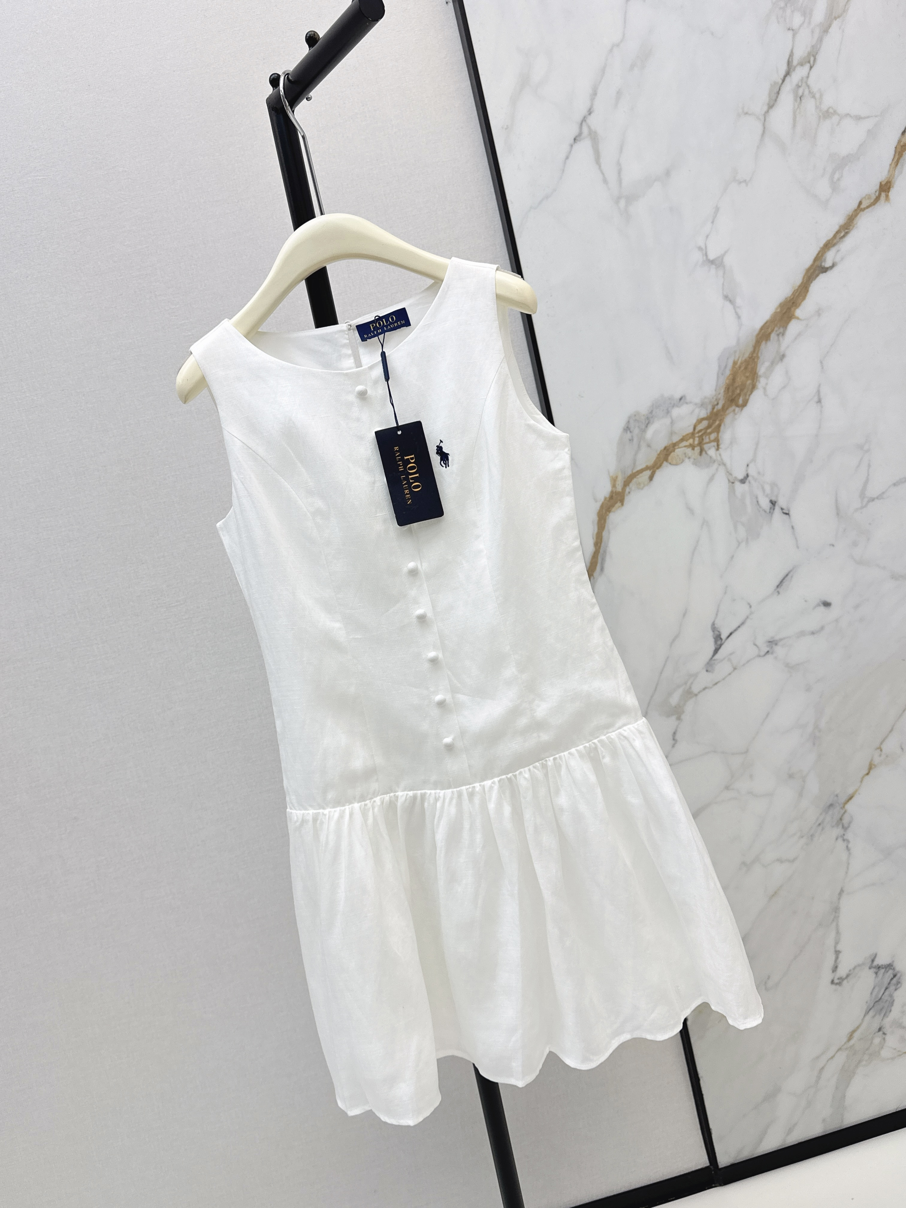 Ralp 26ss embroidery sleeveless dress