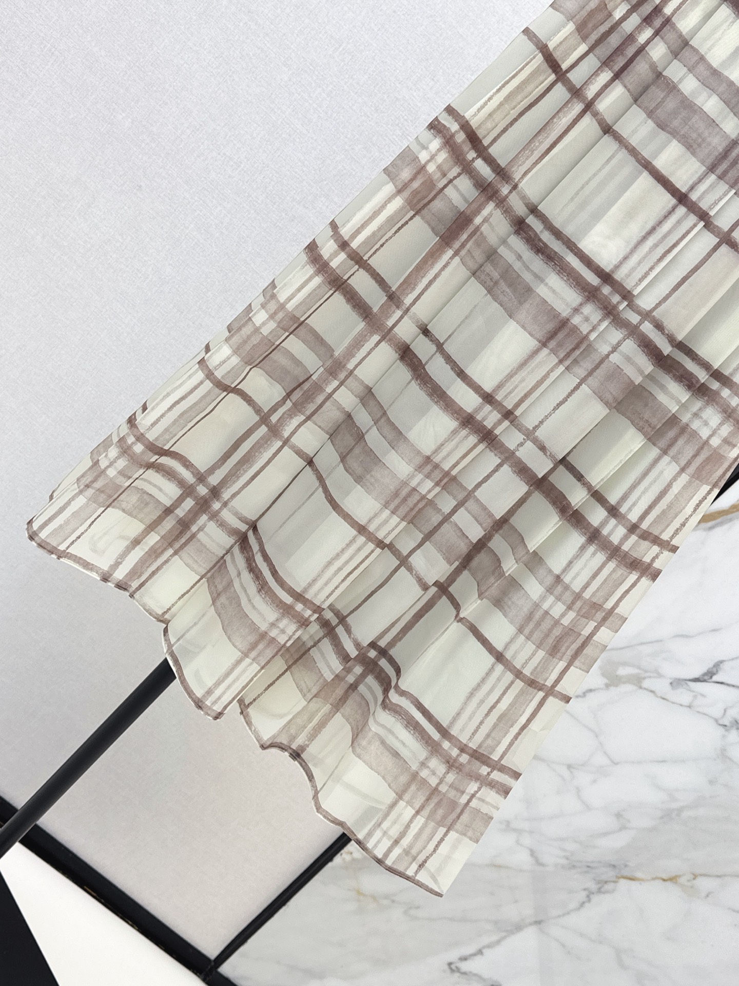 Brun 26ss check skirt
