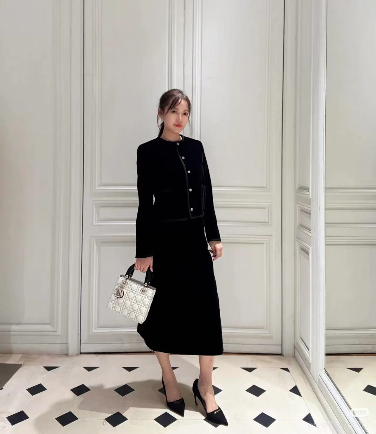 CD 26Sss velvet jacket+skirts outfit sets