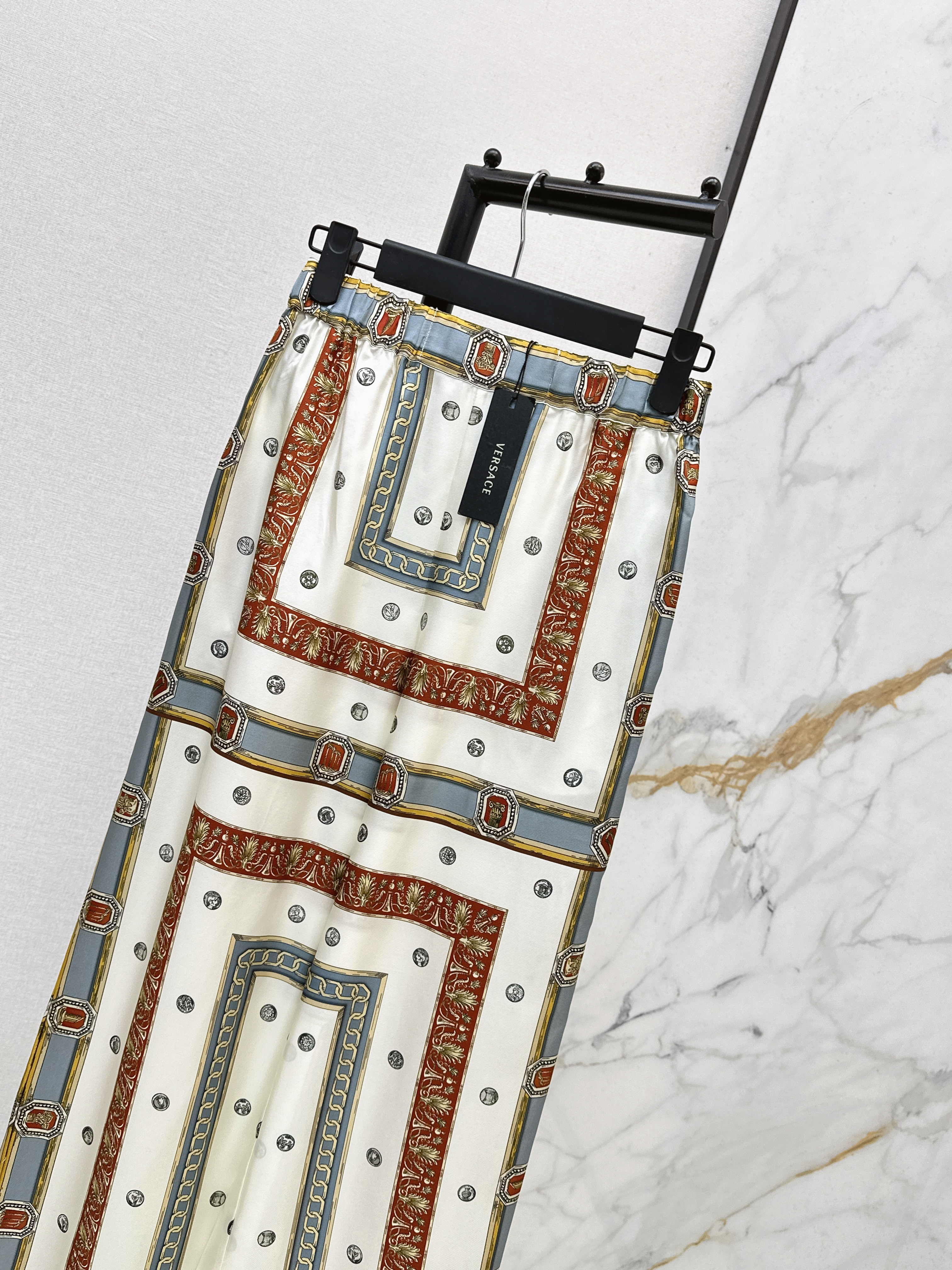 Ver 26ss print silk pants