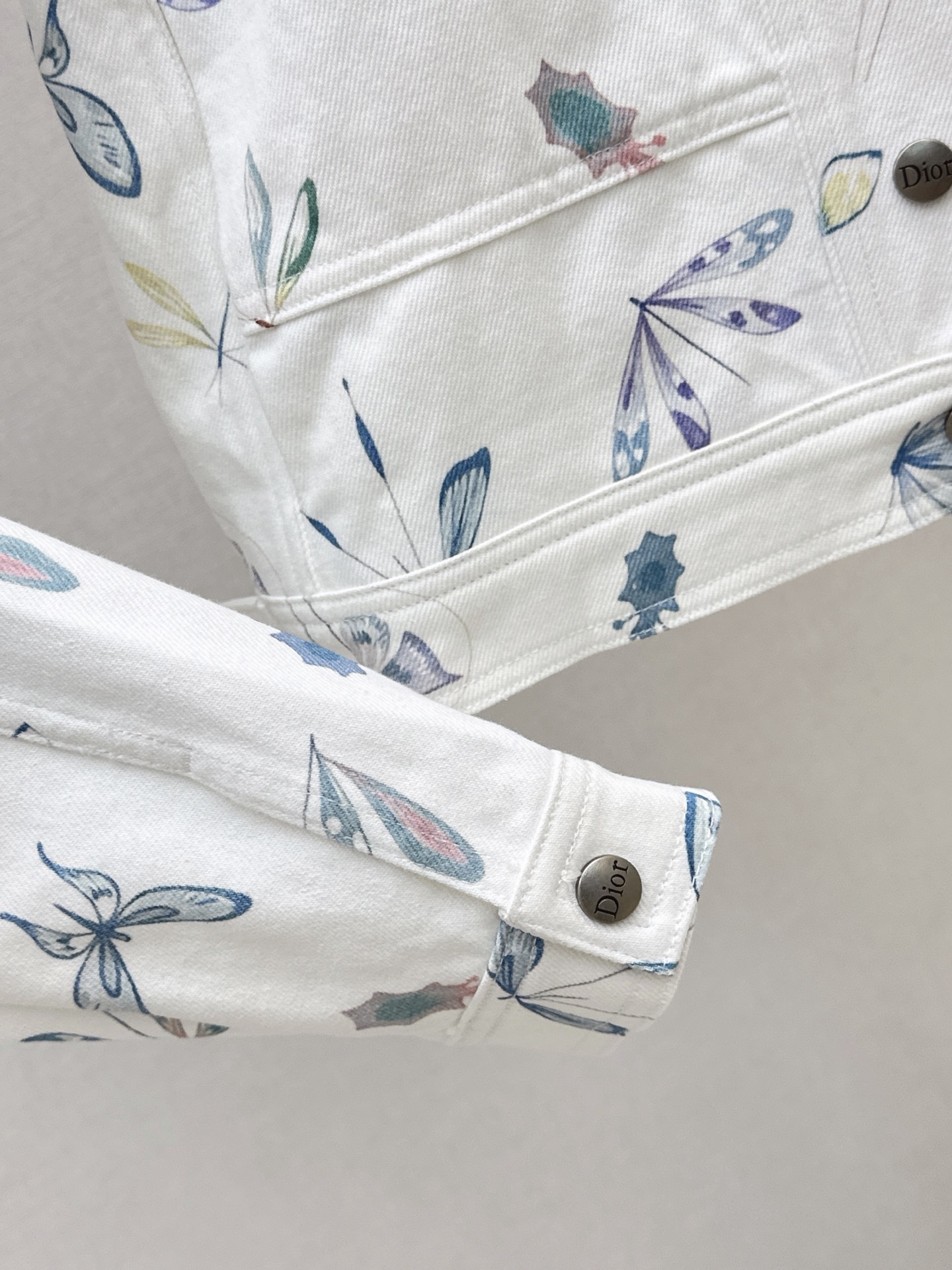 CD 26ss print floarl denim jacket