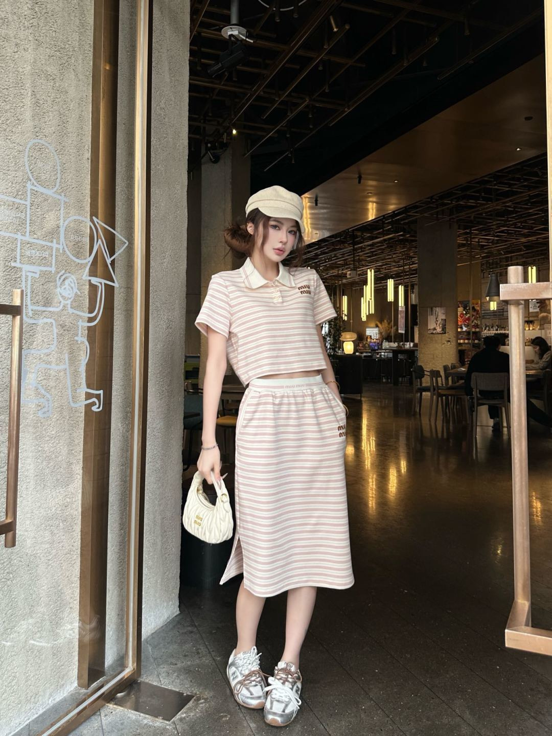 Miu 26ss stripe outfit sets