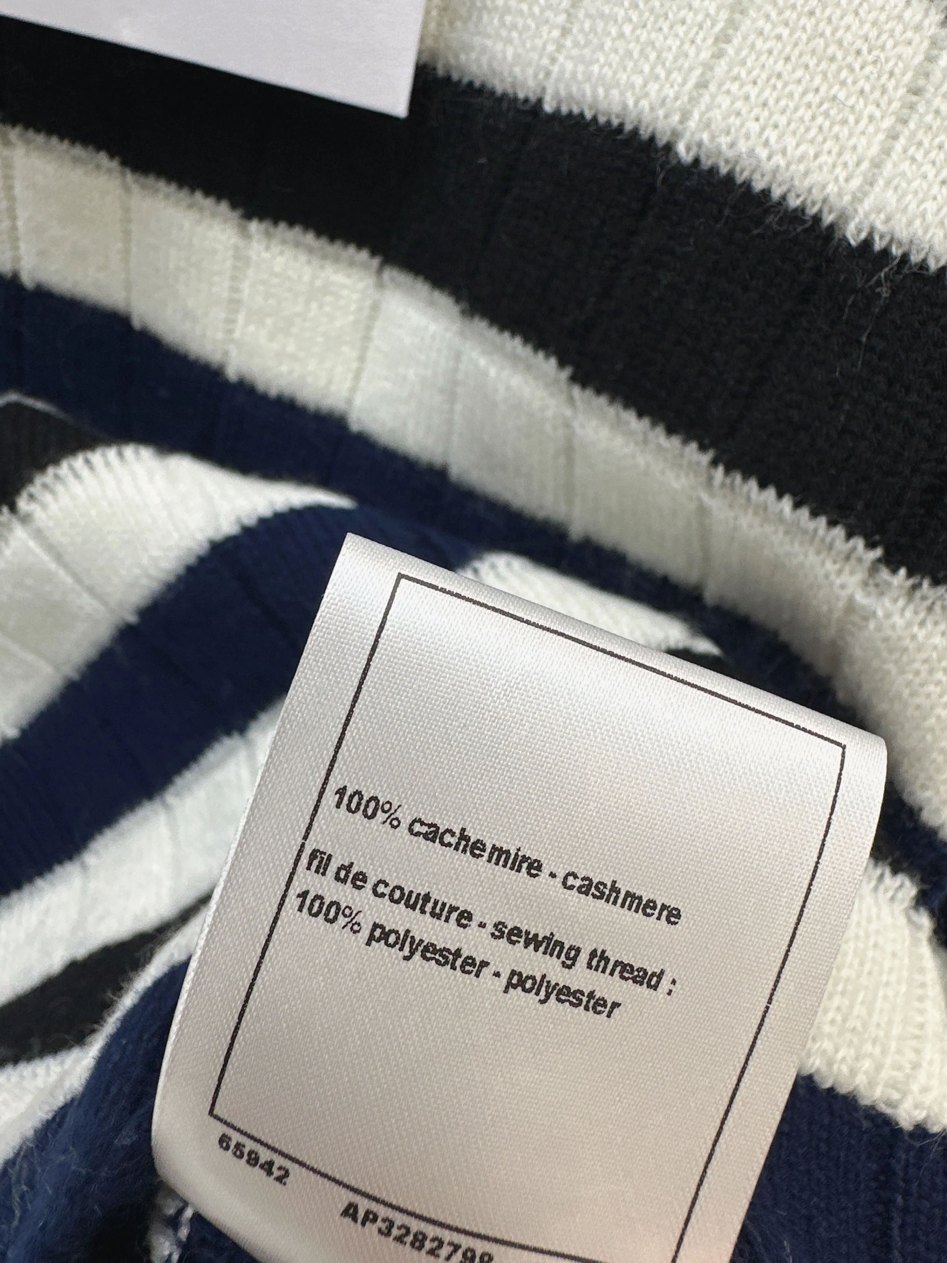 Chan 26ss stripe knitted cardigan