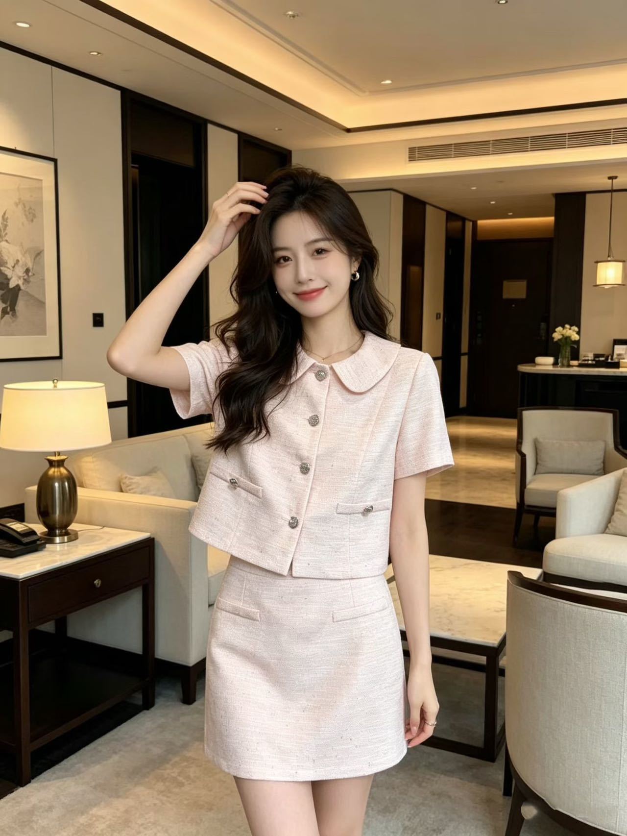 Chan 26ss tweed outfit set
