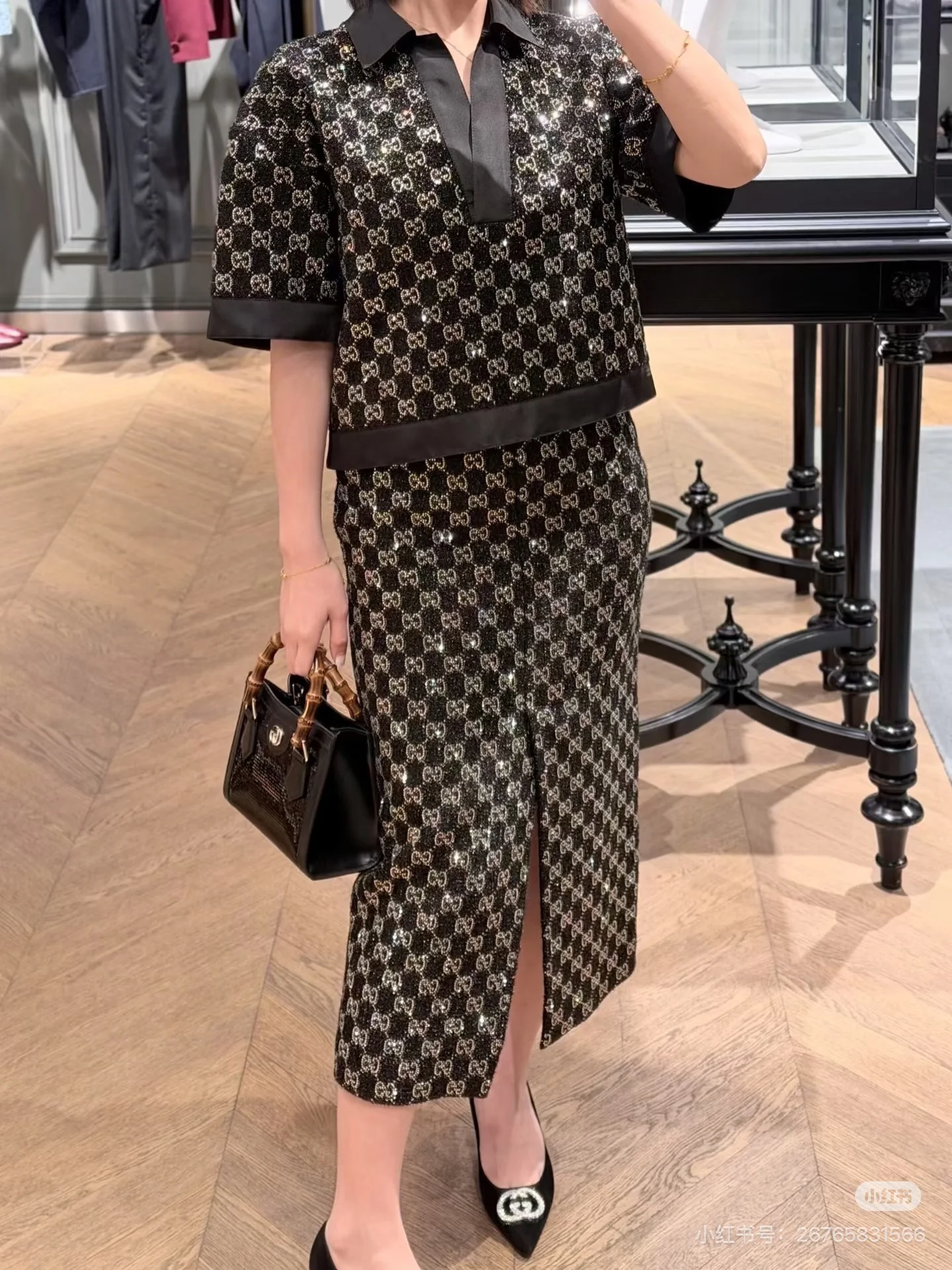 Gucc 26ss woven skirts