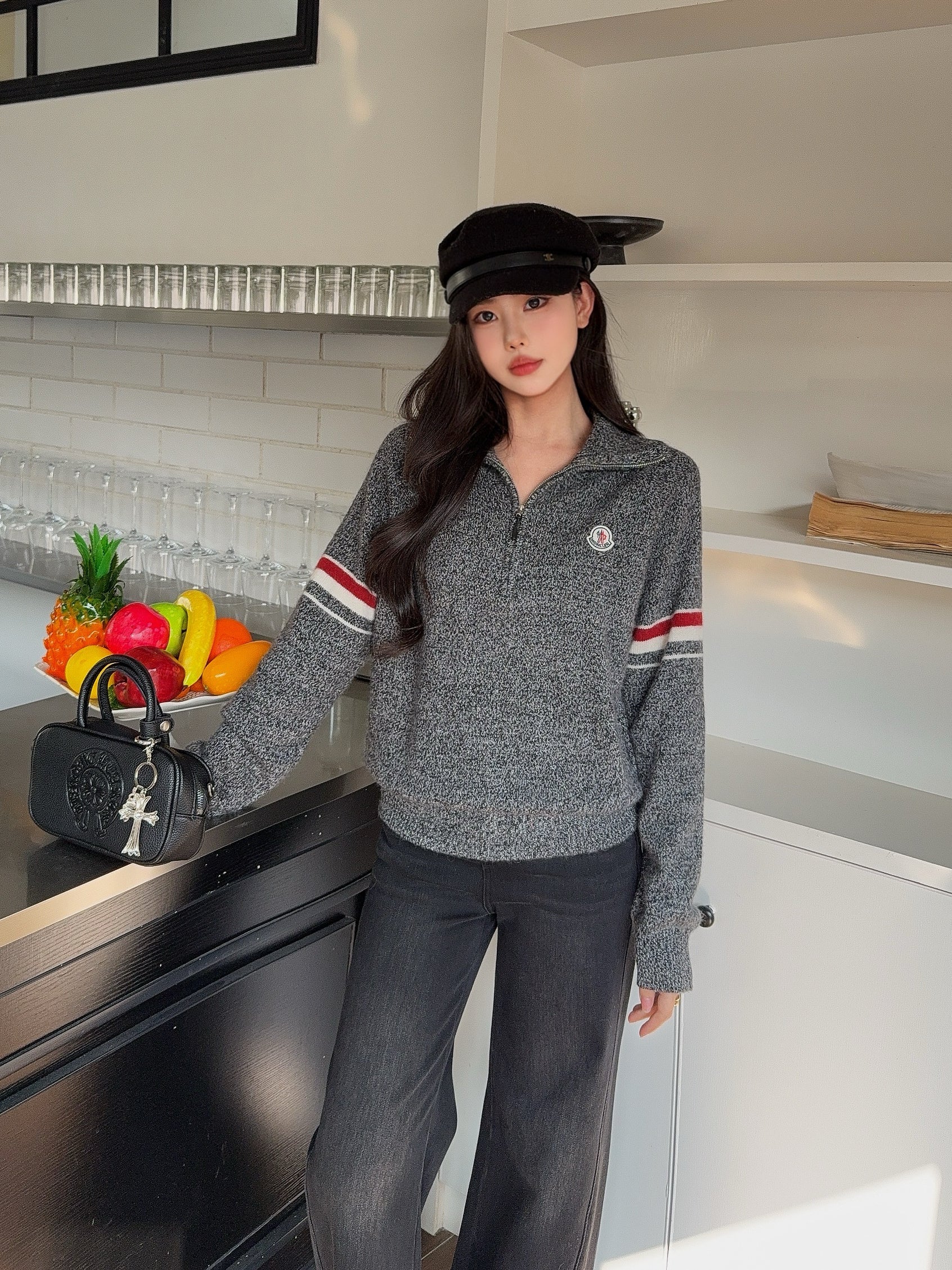 Monc 26ss  zip-up sweater