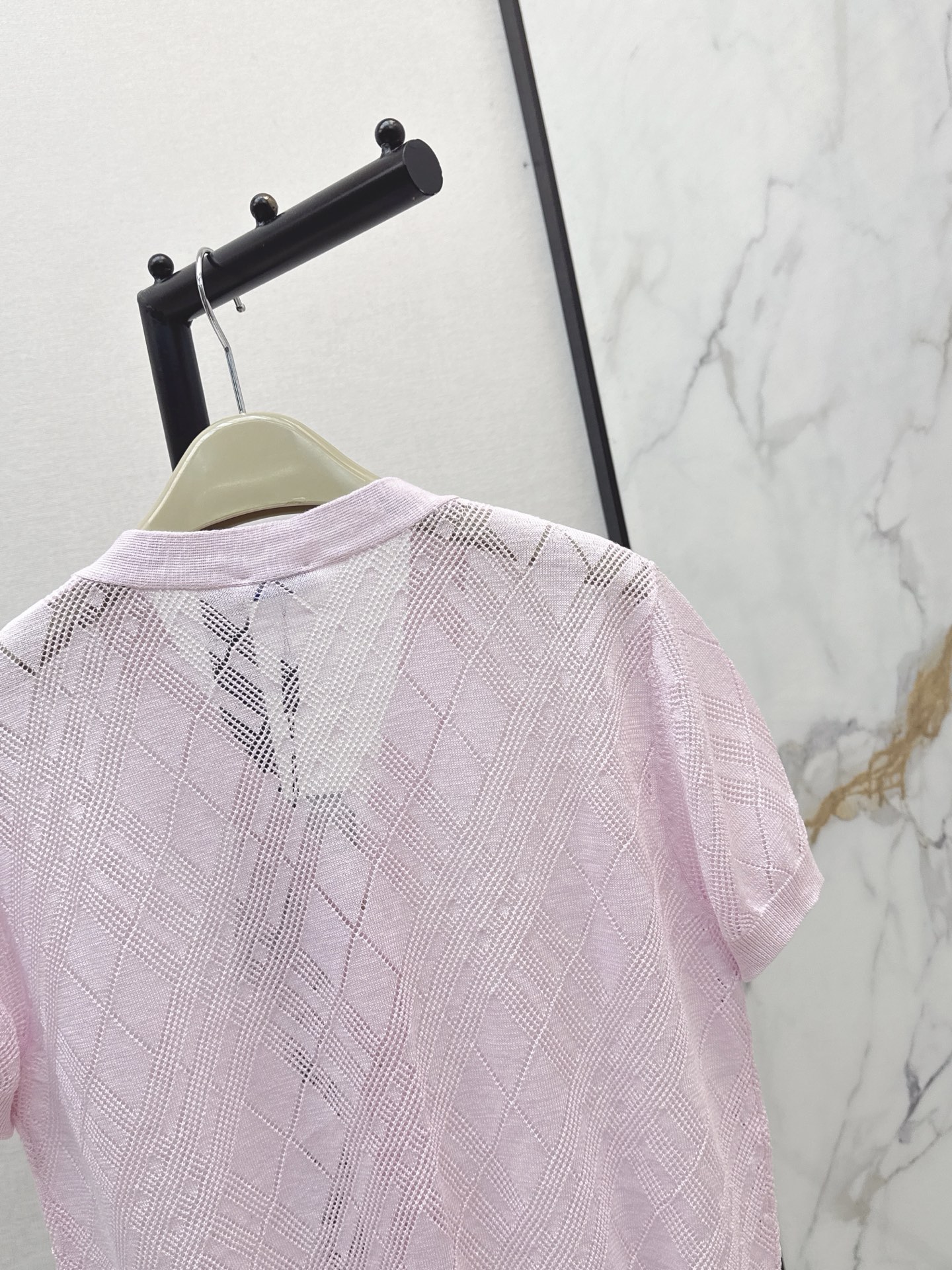 Bur 26ss check jacquard knitwear