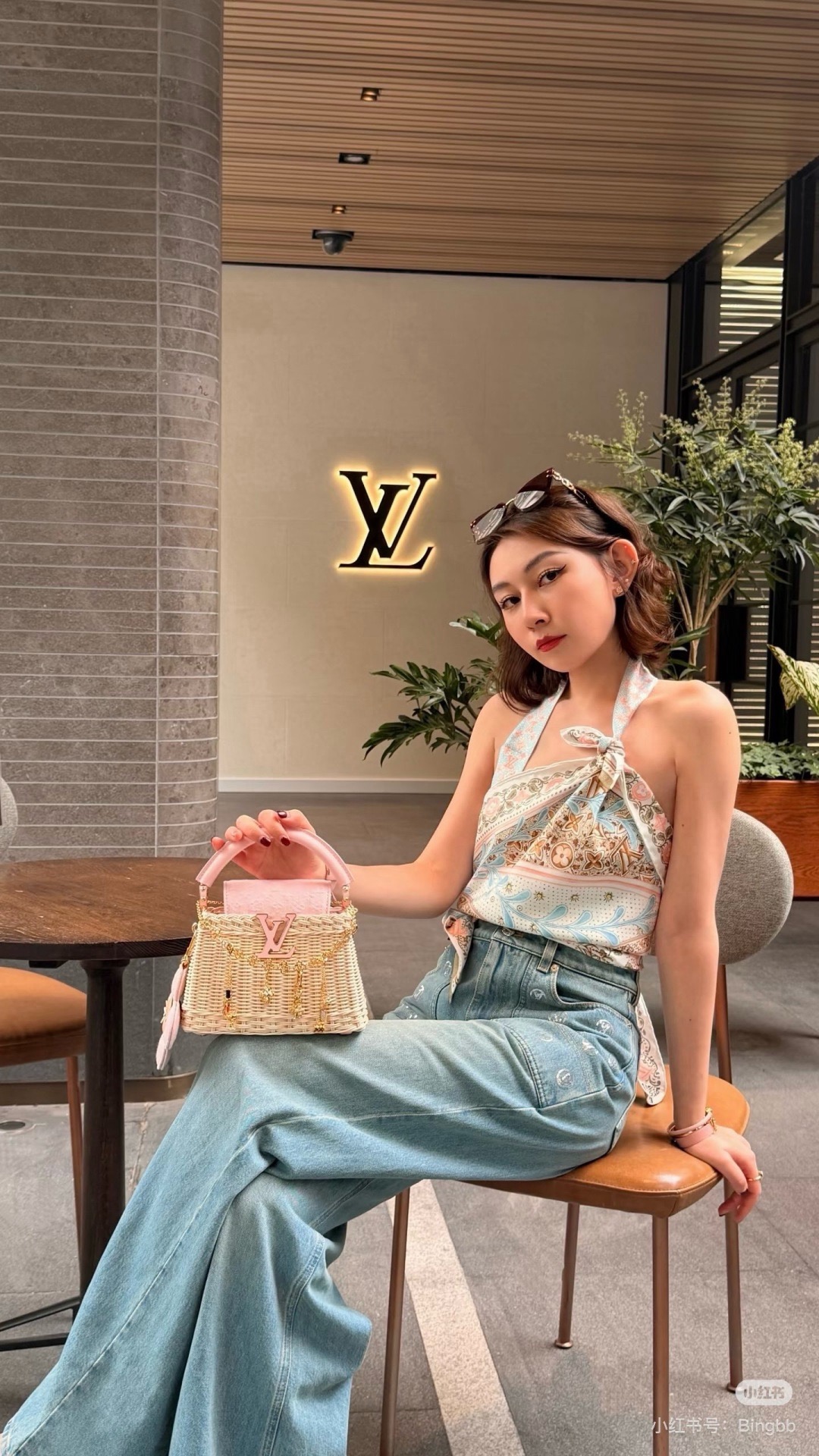 Loui 26ss embroidery sequin jeans