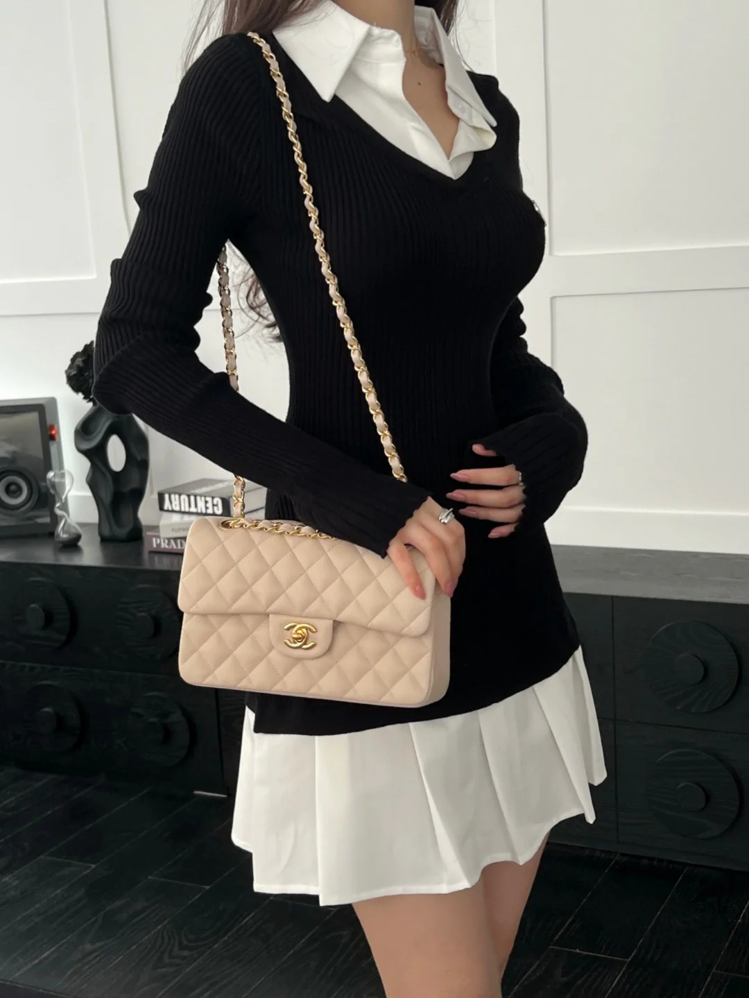 Chan cf23 chain shoulder bag