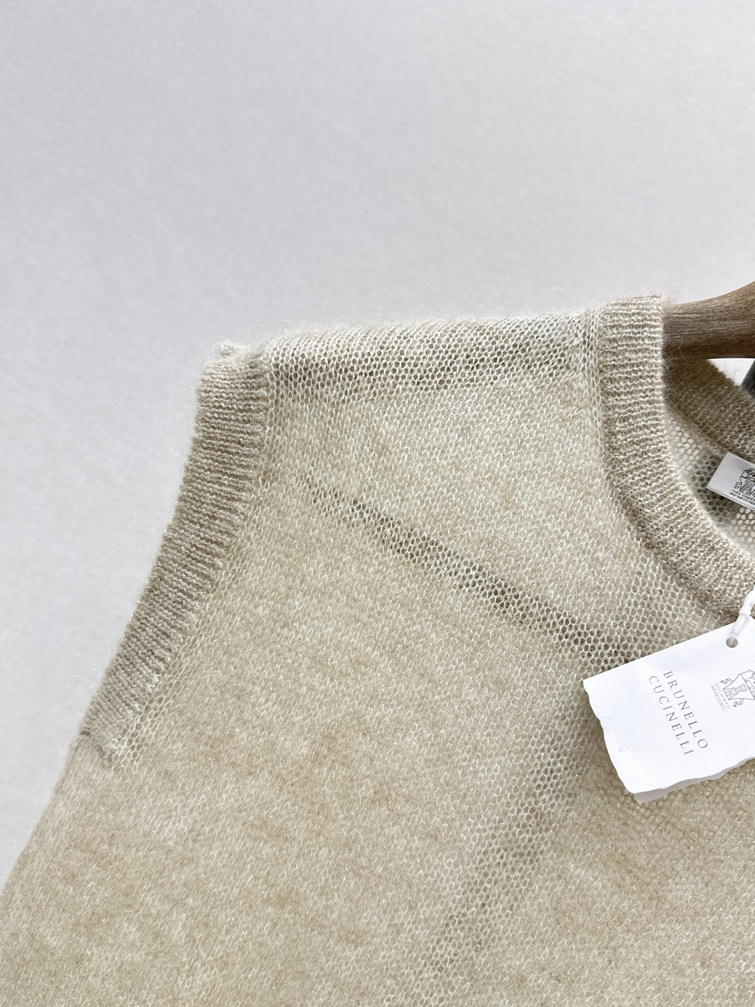Brun 26ss hollow sleeveless knitwear